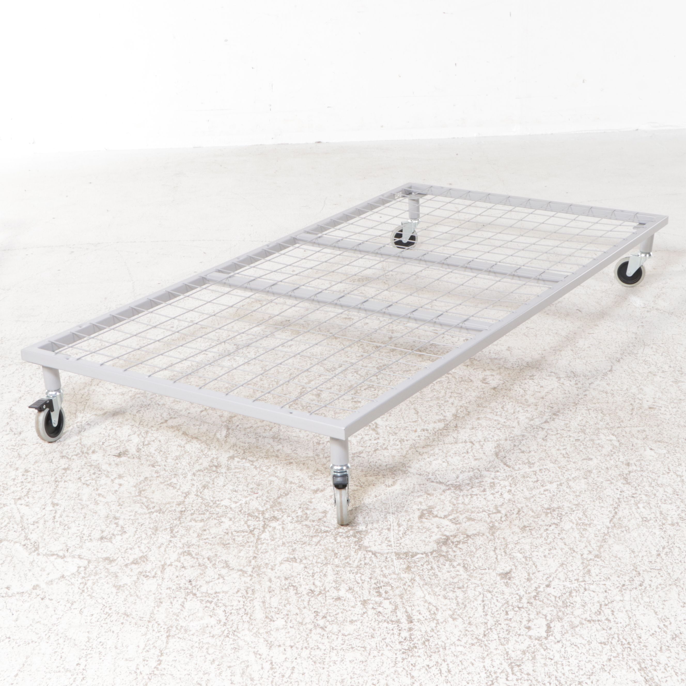 Art Nouveau Style Wrought Iron Fence Headboard with IKEA Tromsö Bed Platforms