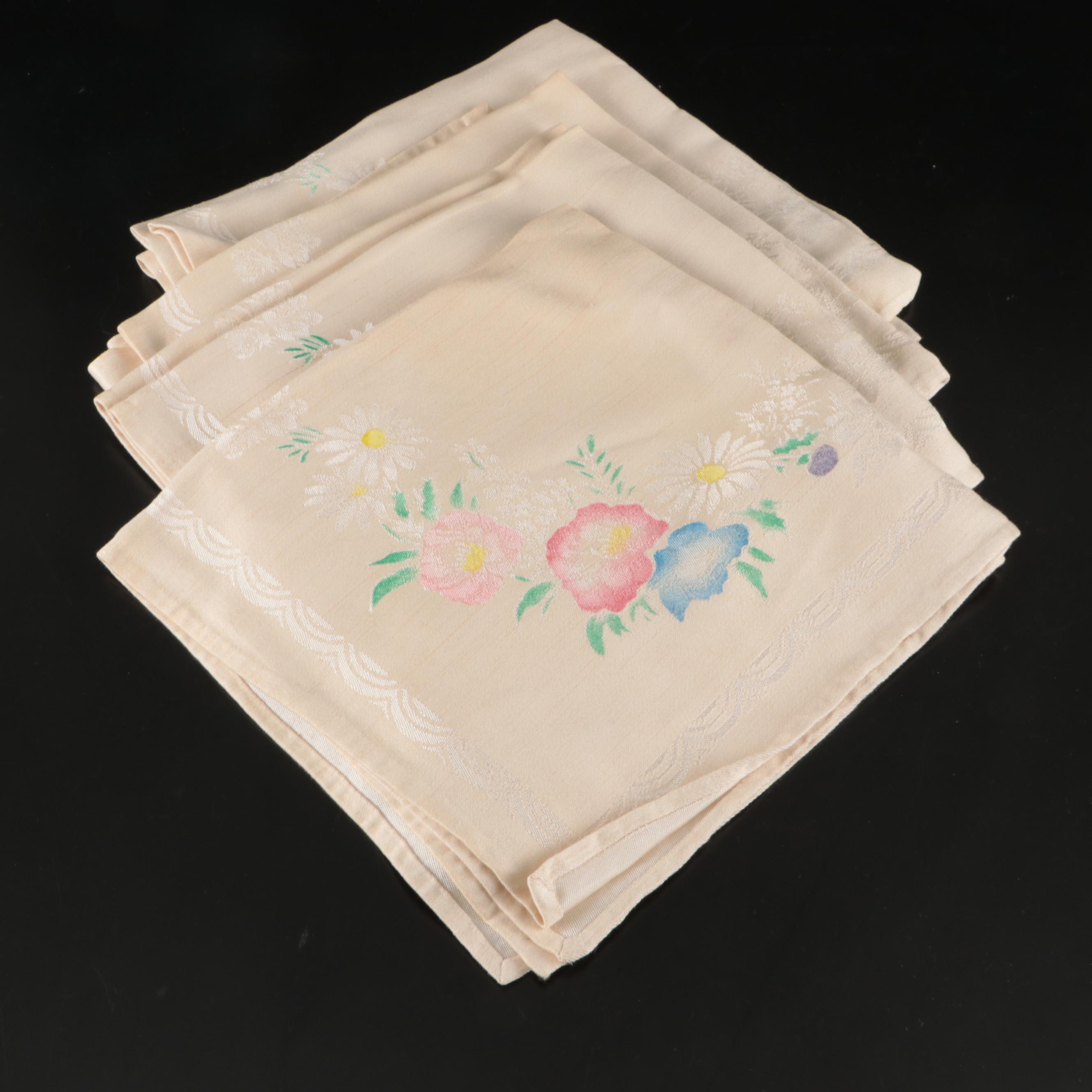 Floral Cream with Other White Table Linens