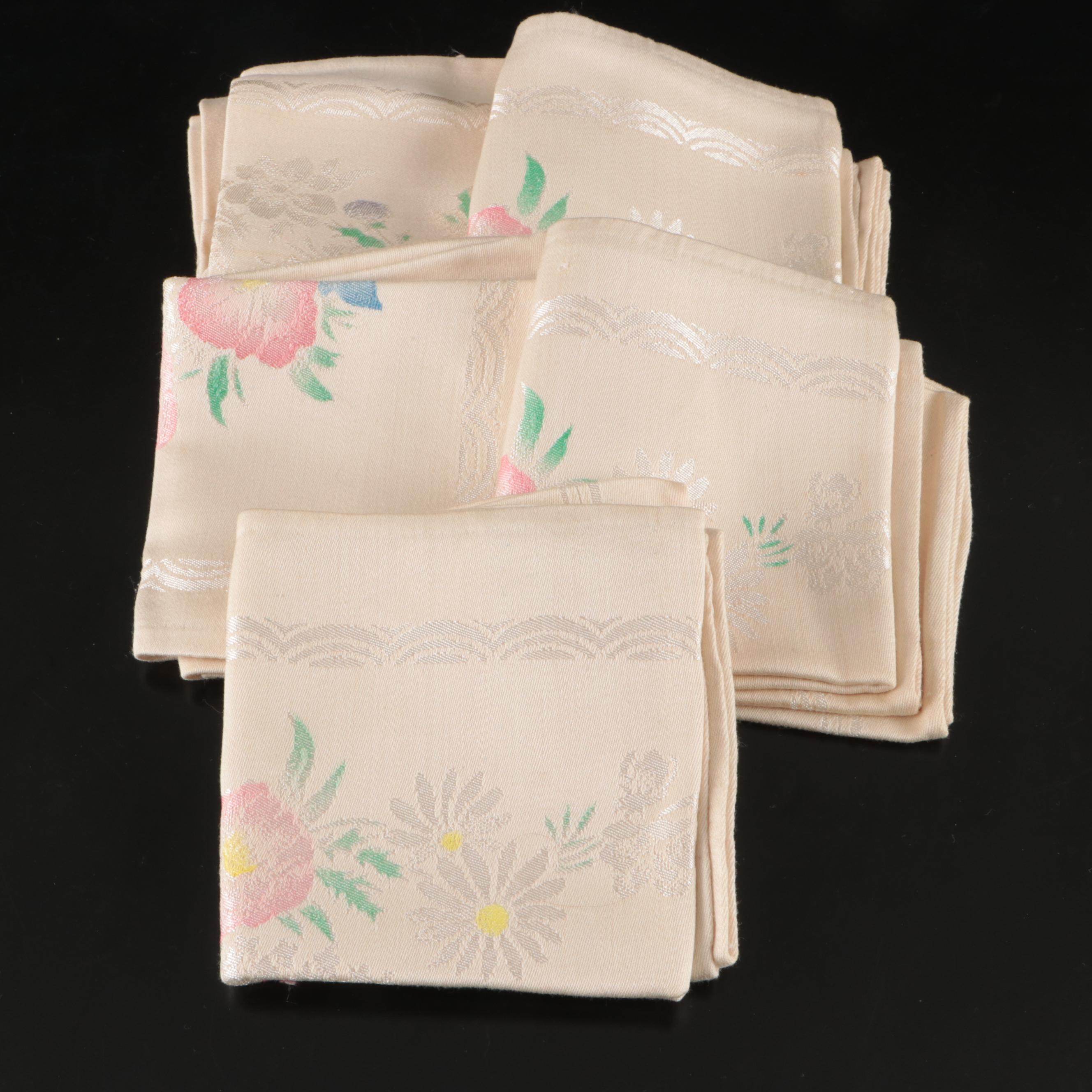 Floral Cream with Other White Table Linens