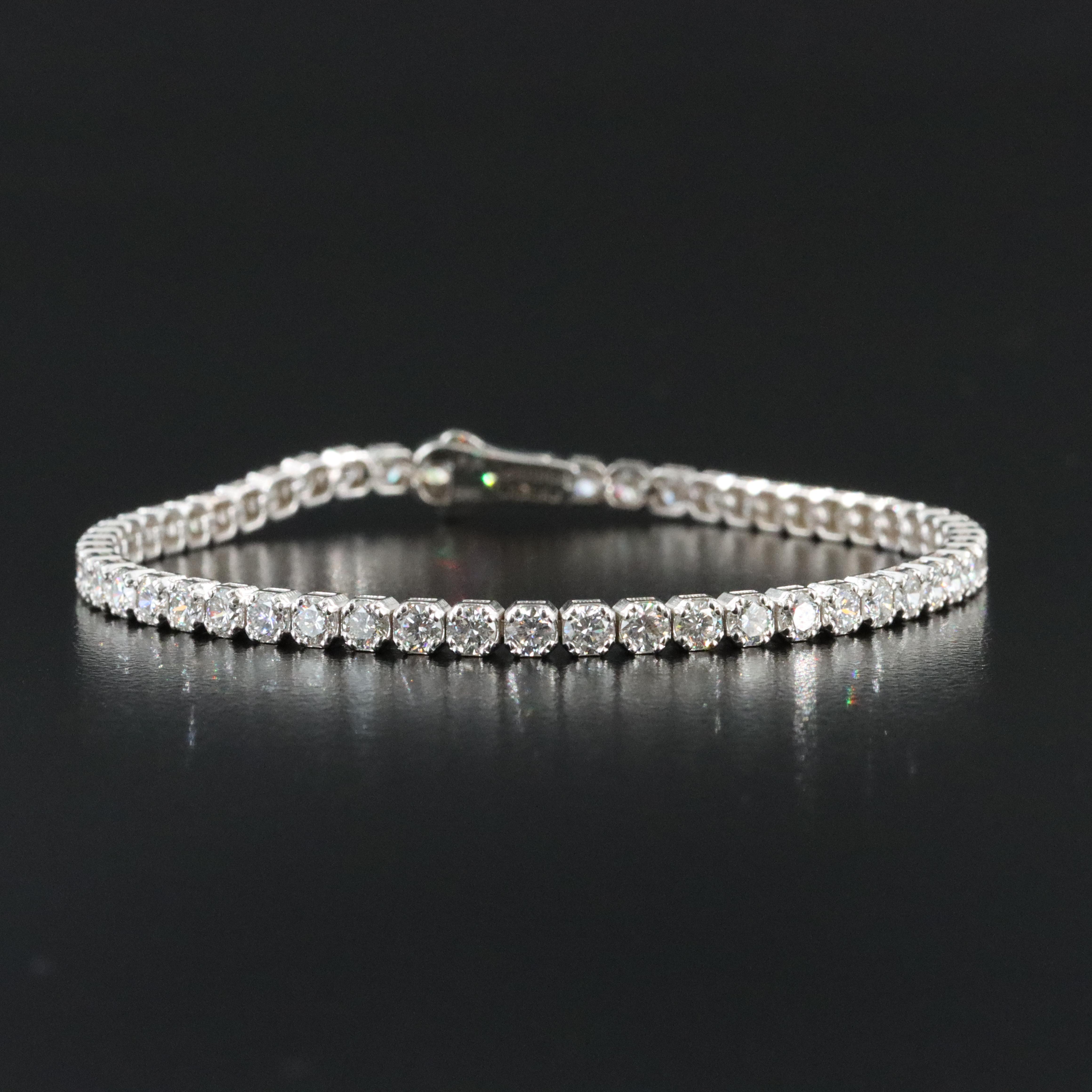 14K 5.62 CTW Lab Grown Diamond Bracelet with IGI Jewelry Report