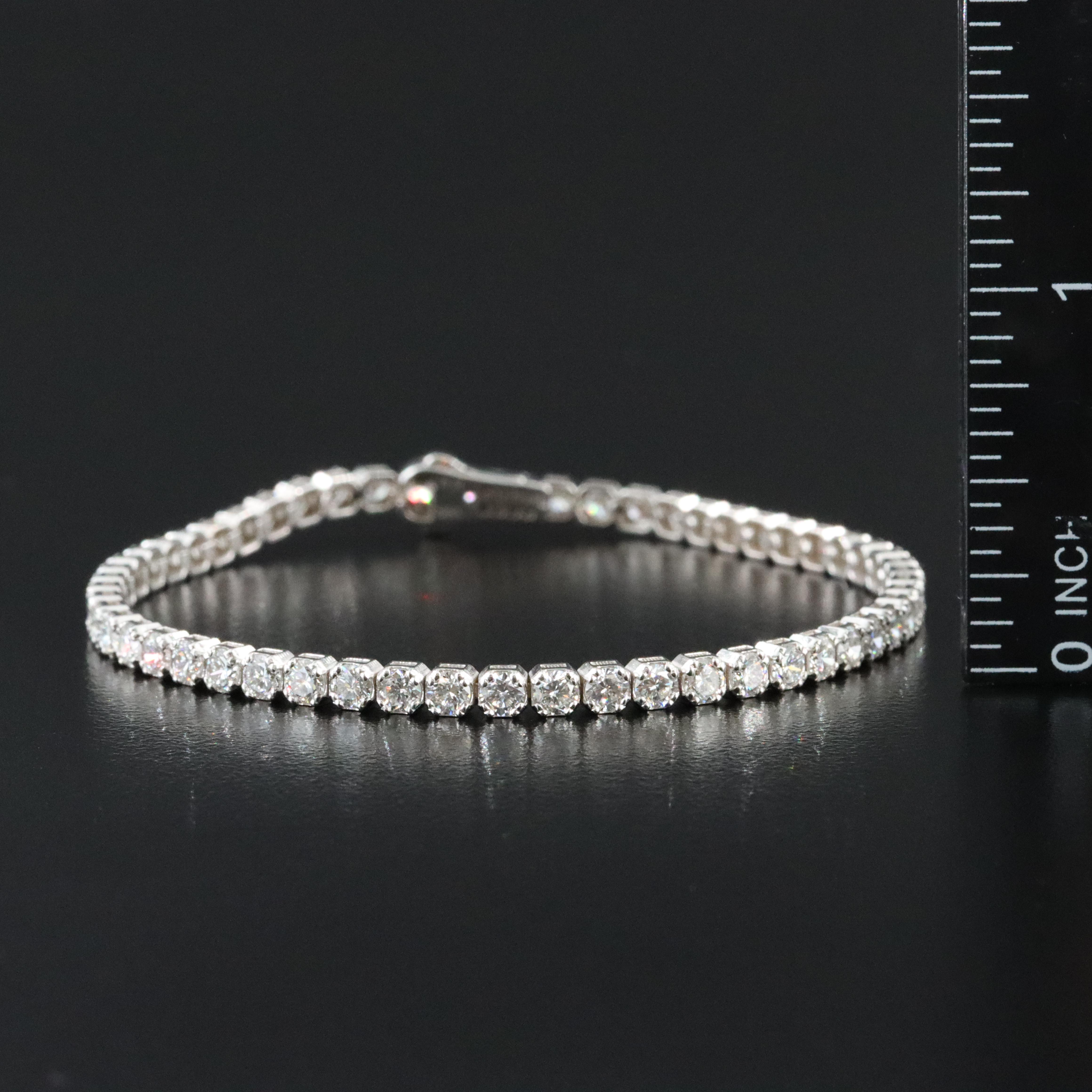 14K 5.62 CTW Lab Grown Diamond Bracelet with IGI Jewelry Report