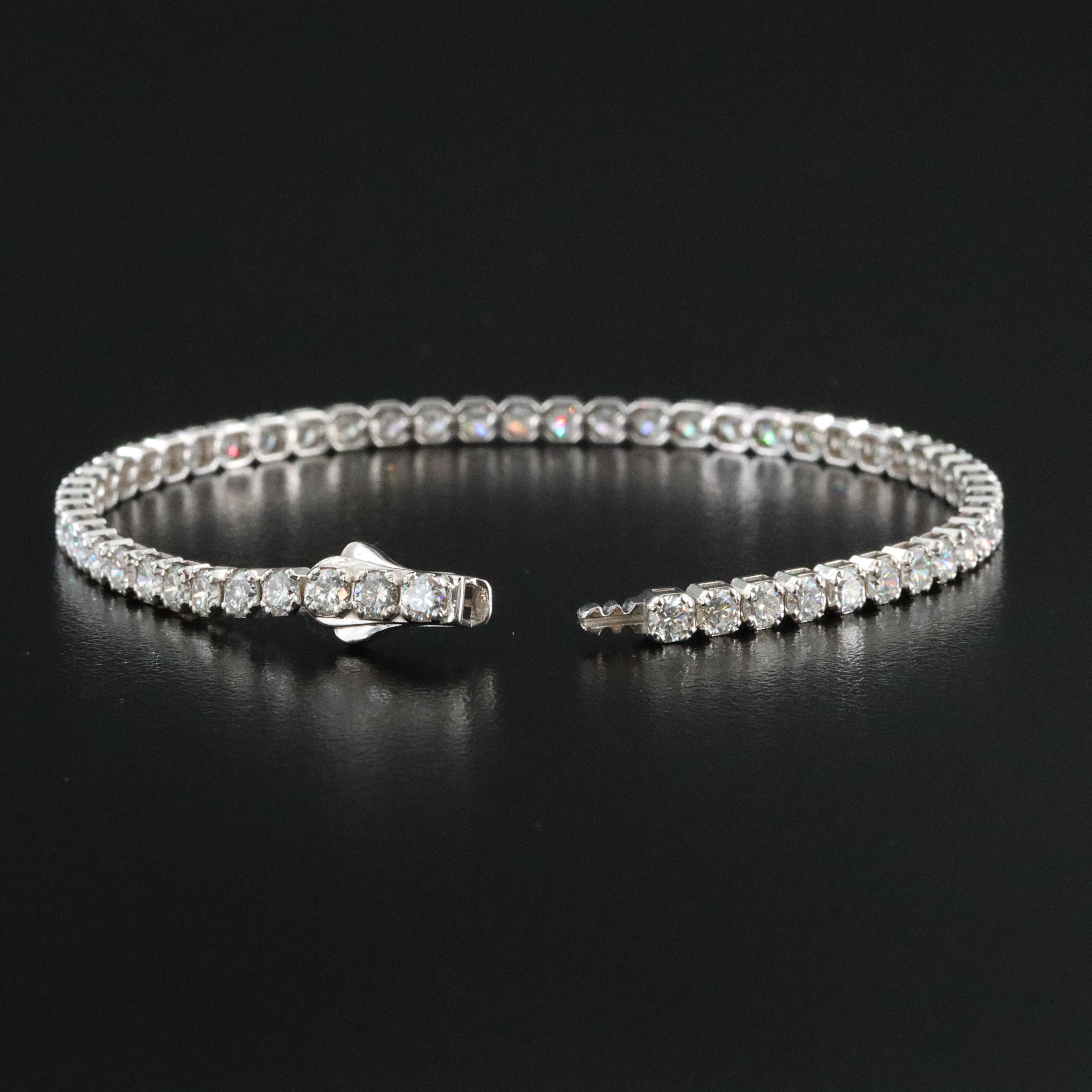 14K 5.62 CTW Lab Grown Diamond Bracelet with IGI Jewelry Report