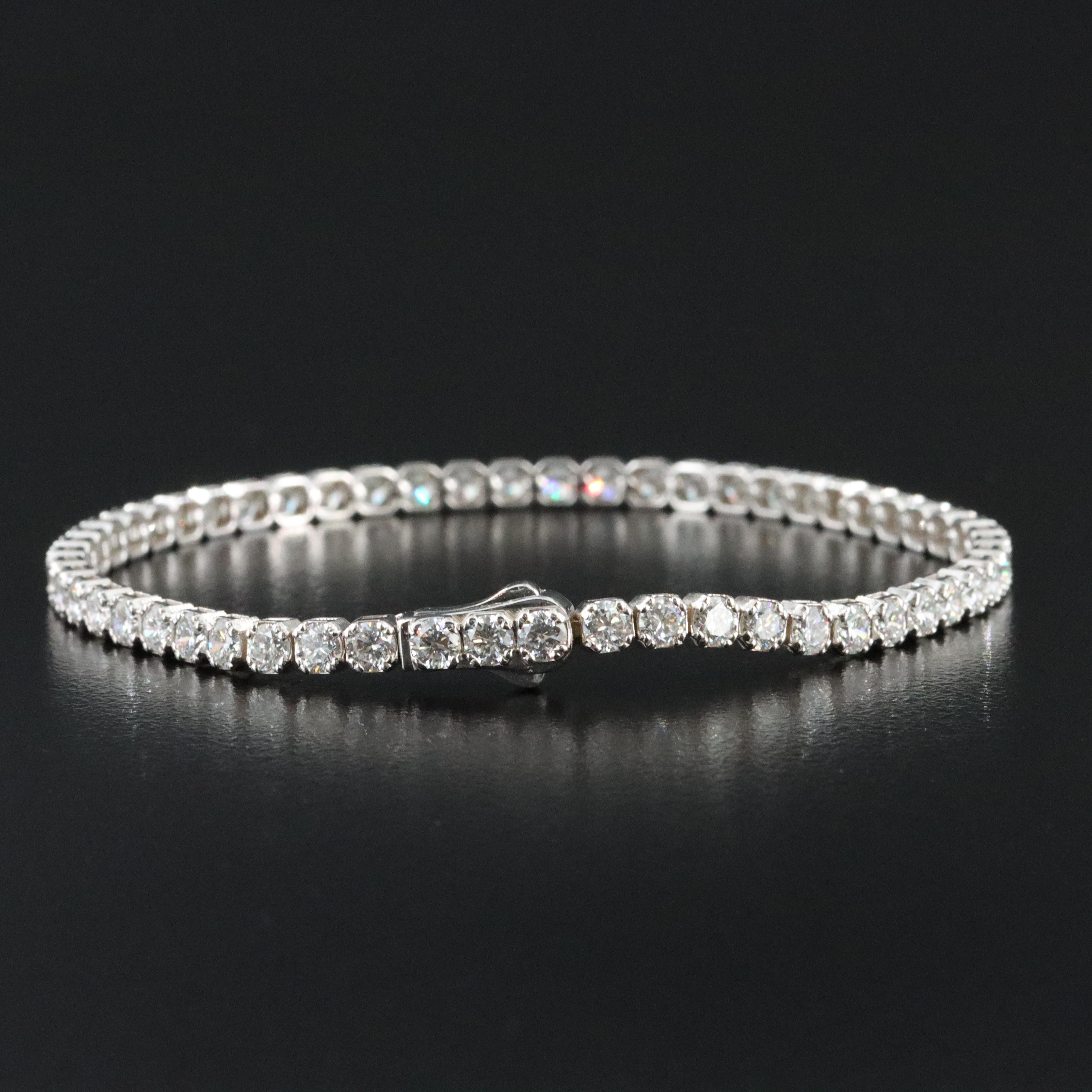 14K 5.62 CTW Lab Grown Diamond Bracelet with IGI Jewelry Report