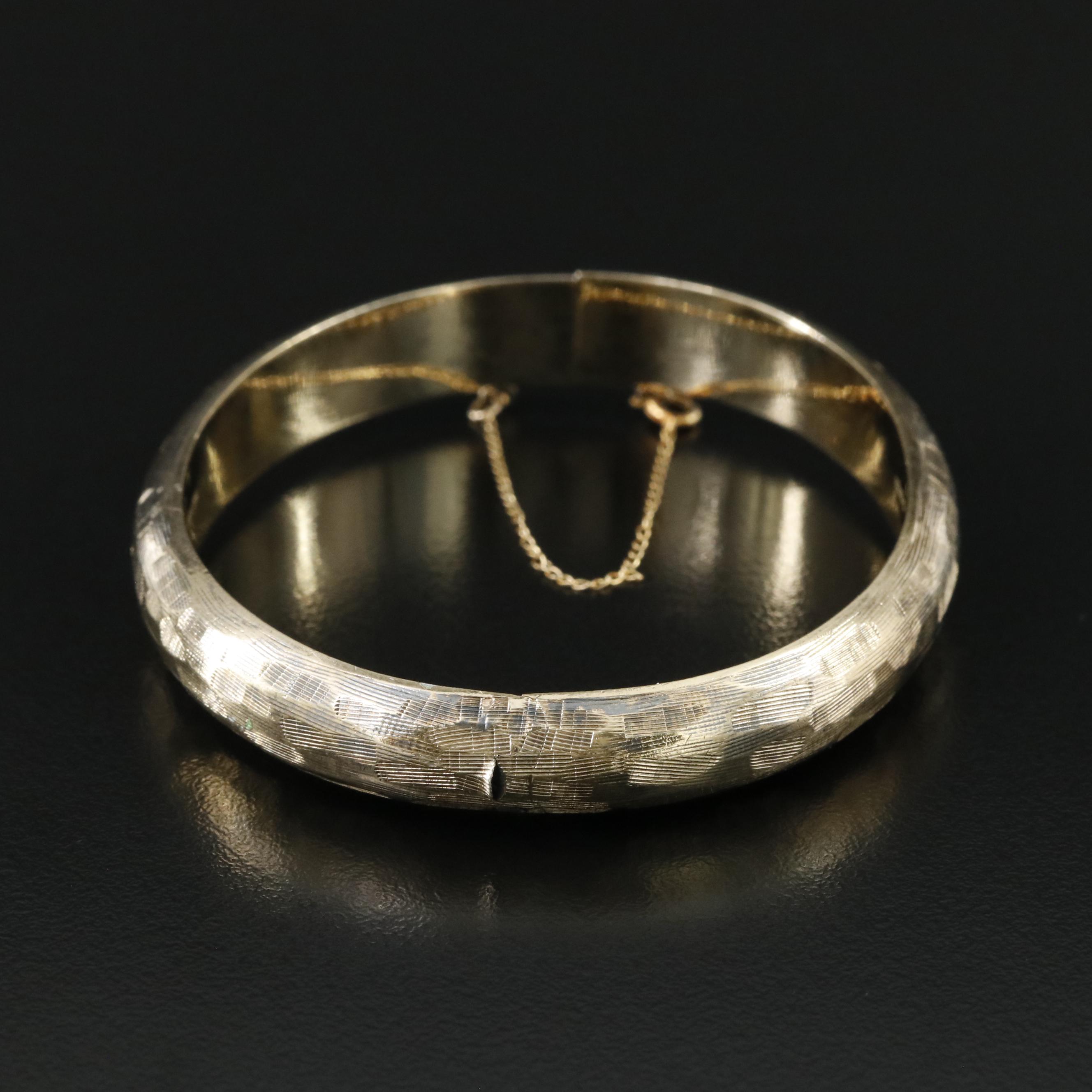 Vintage Hayward Sterling Machinist Texture Bracelet