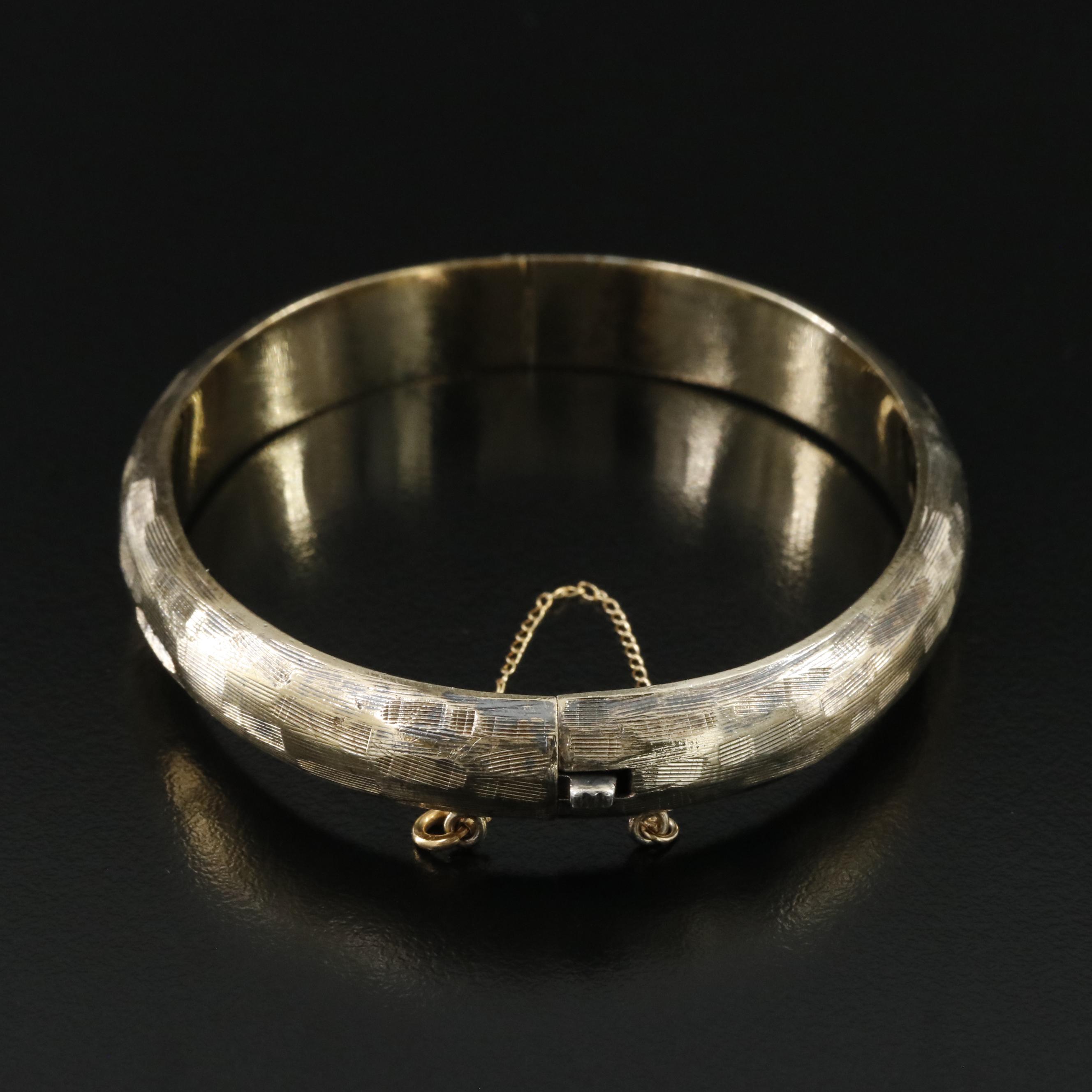 Vintage Hayward Sterling Machinist Texture Bracelet