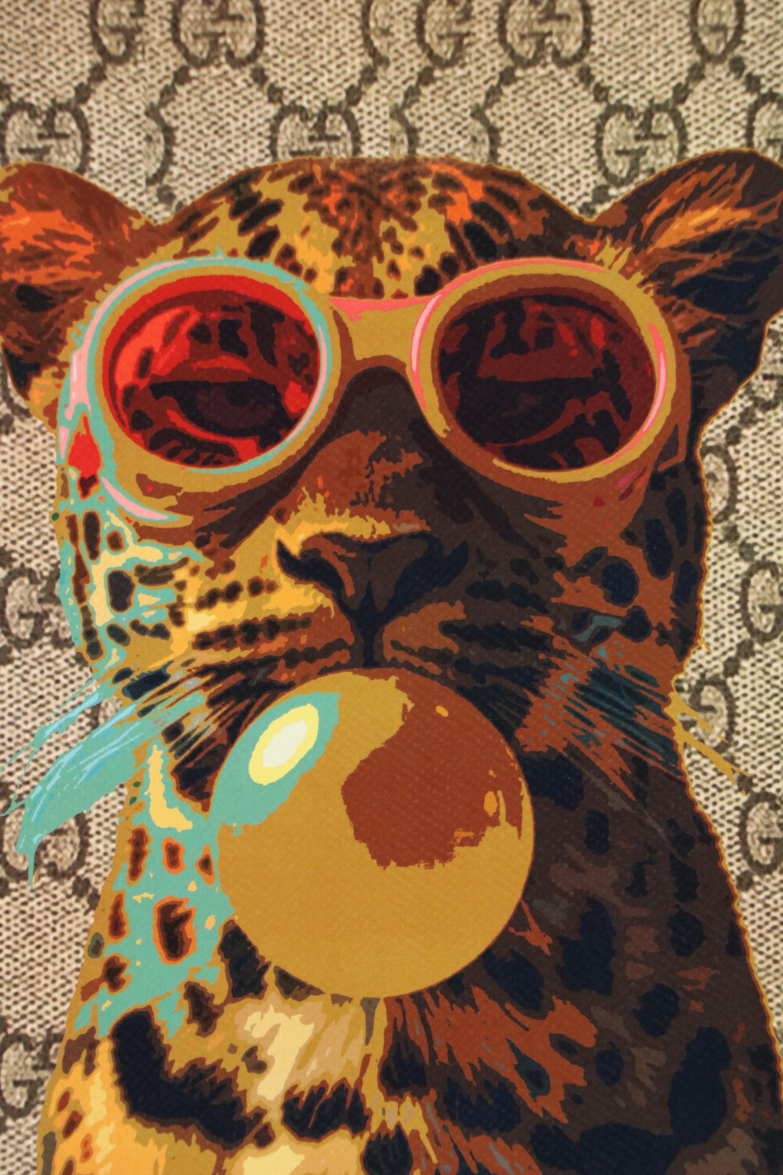 Death NYC Graphic Digital Print Featuring Gucci and Leopard