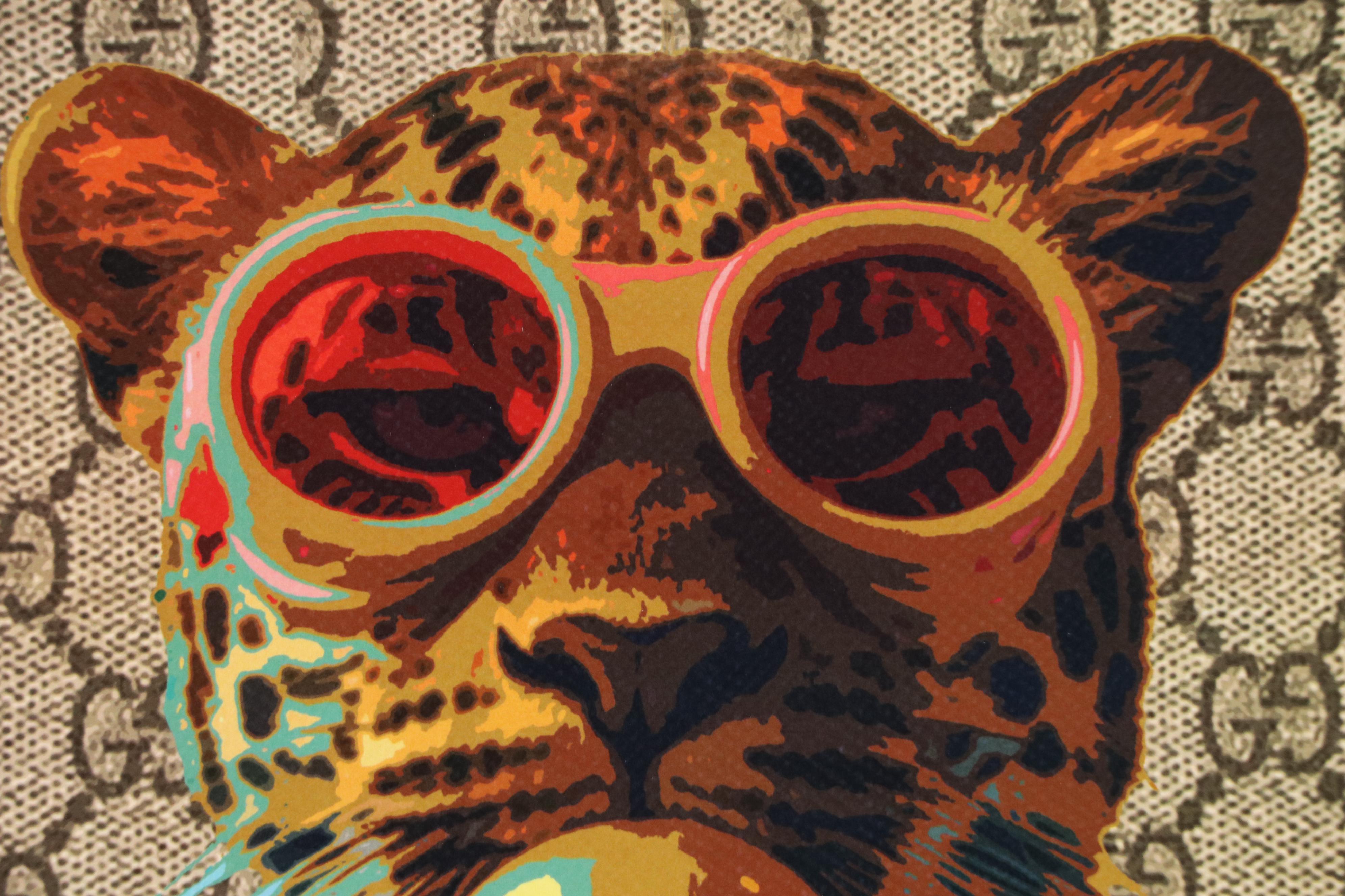 Death NYC Graphic Digital Print Featuring Gucci and Leopard