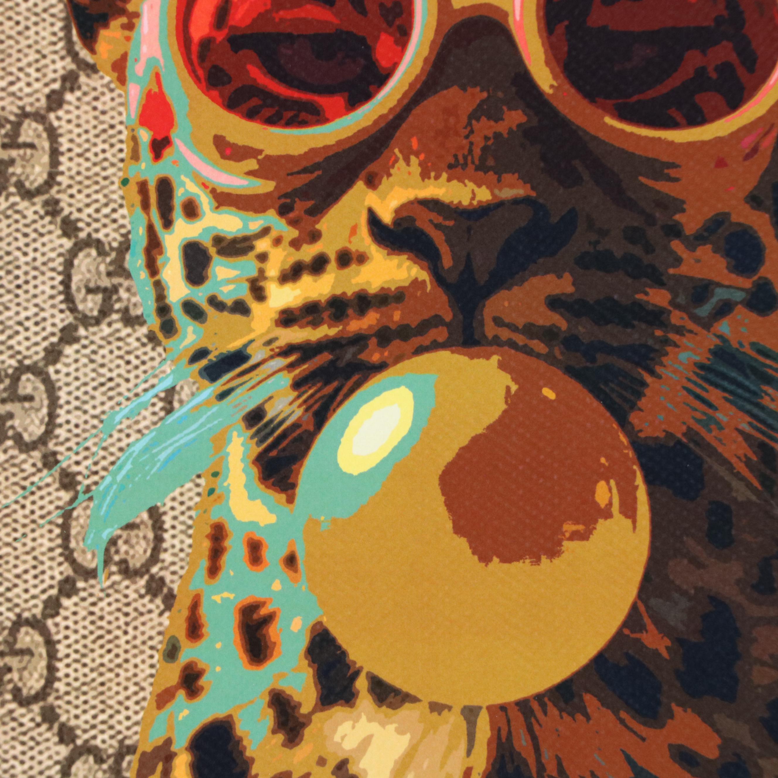 Death NYC Graphic Digital Print Featuring Gucci and Leopard