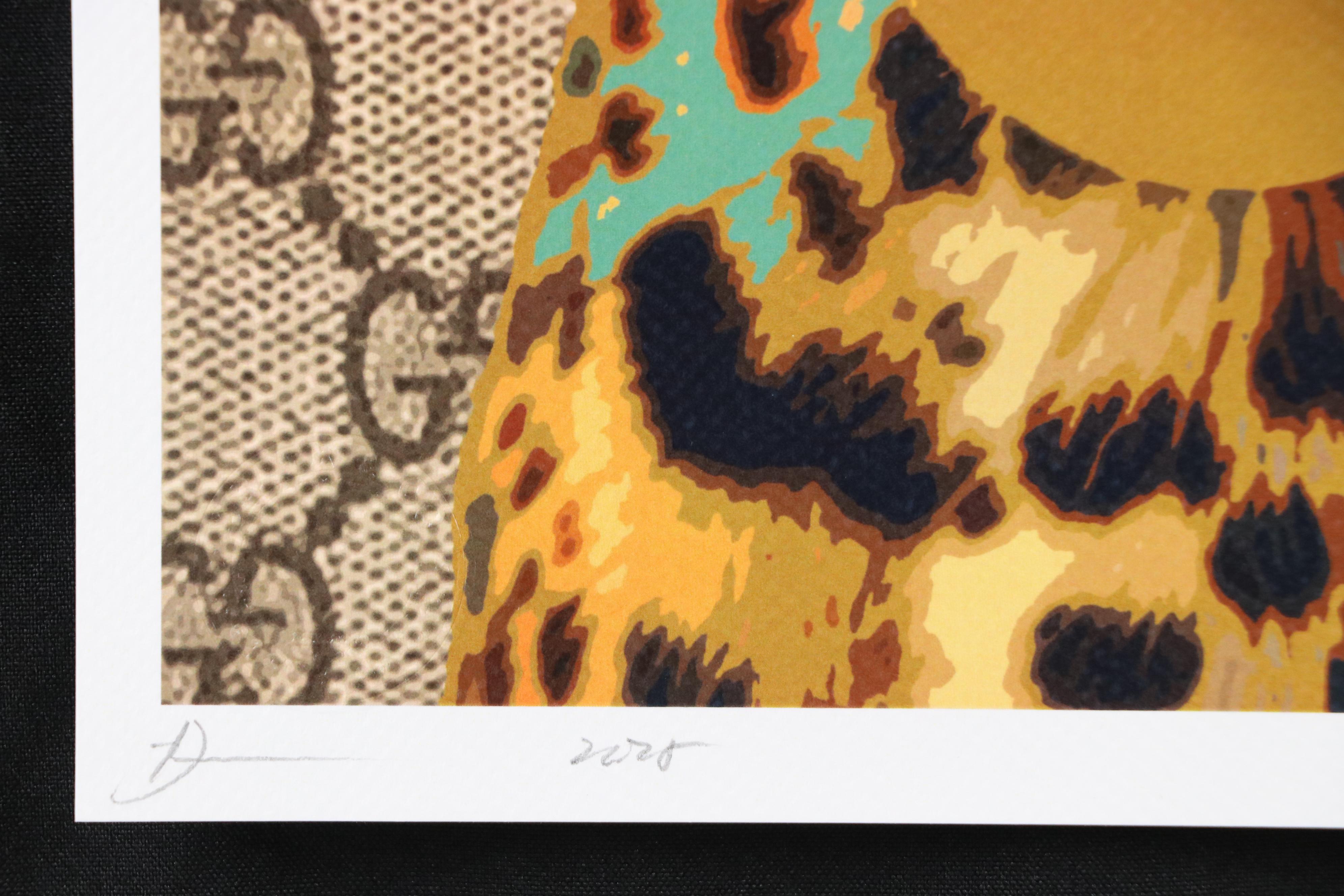 Death NYC Graphic Digital Print Featuring Gucci and Leopard
