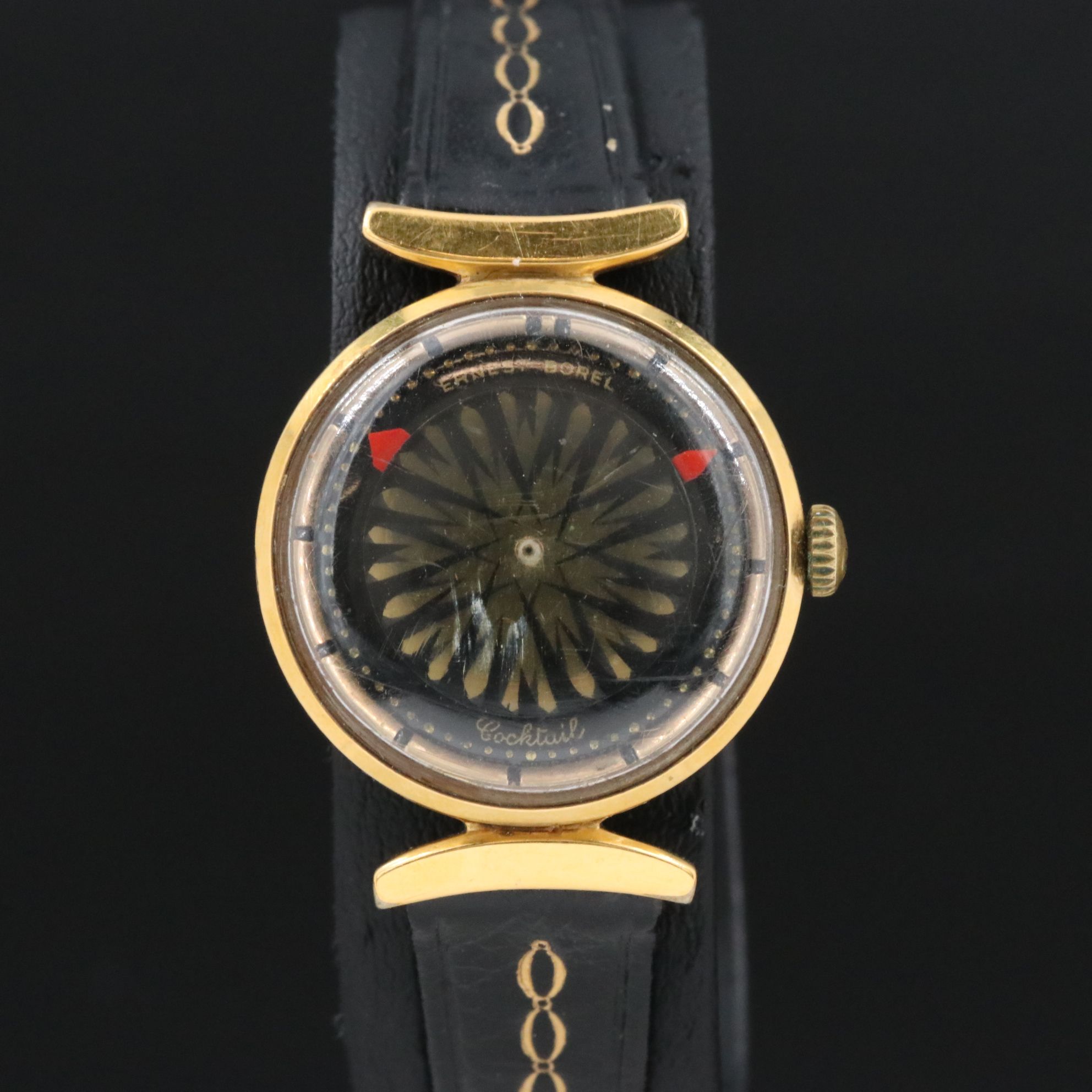Ernest Borel Cocktail Kaleiescope Stem Wind Watch