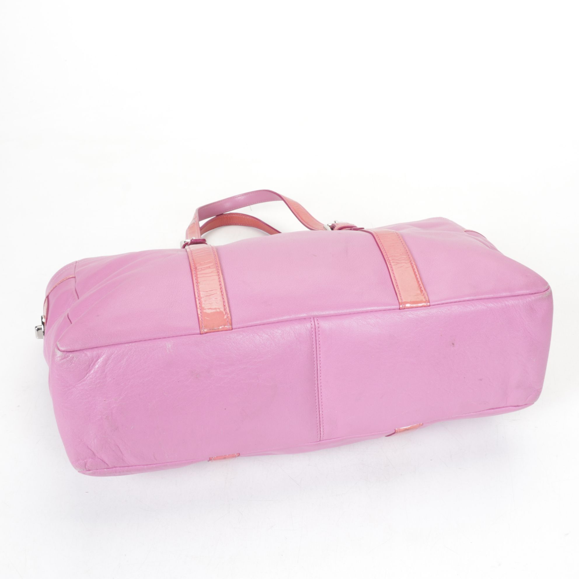 Coach Pink Tote with Patent Leather Trim & Ocelot Print Cross-Body Bag