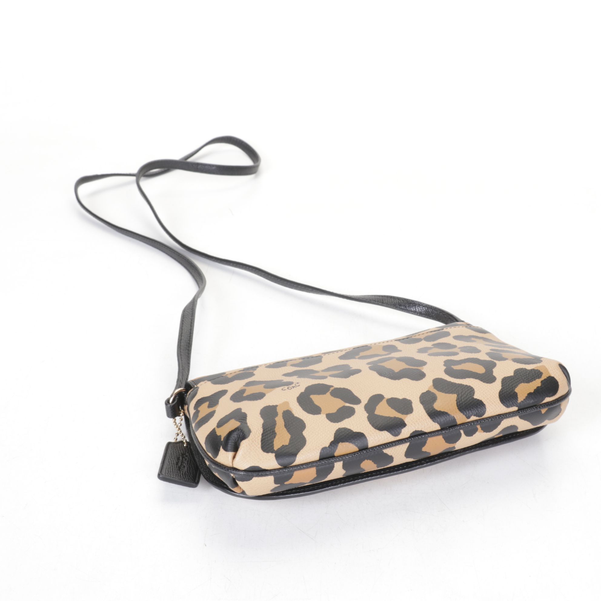 Coach Pink Tote with Patent Leather Trim & Ocelot Print Cross-Body Bag