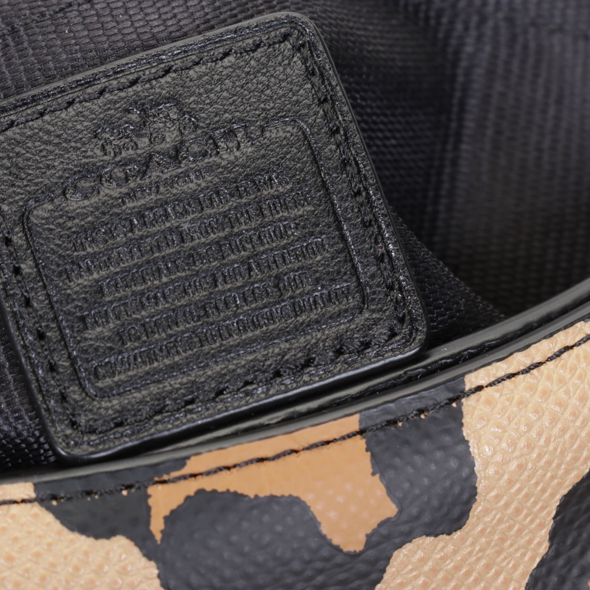 Coach Pink Tote with Patent Leather Trim & Ocelot Print Cross-Body Bag