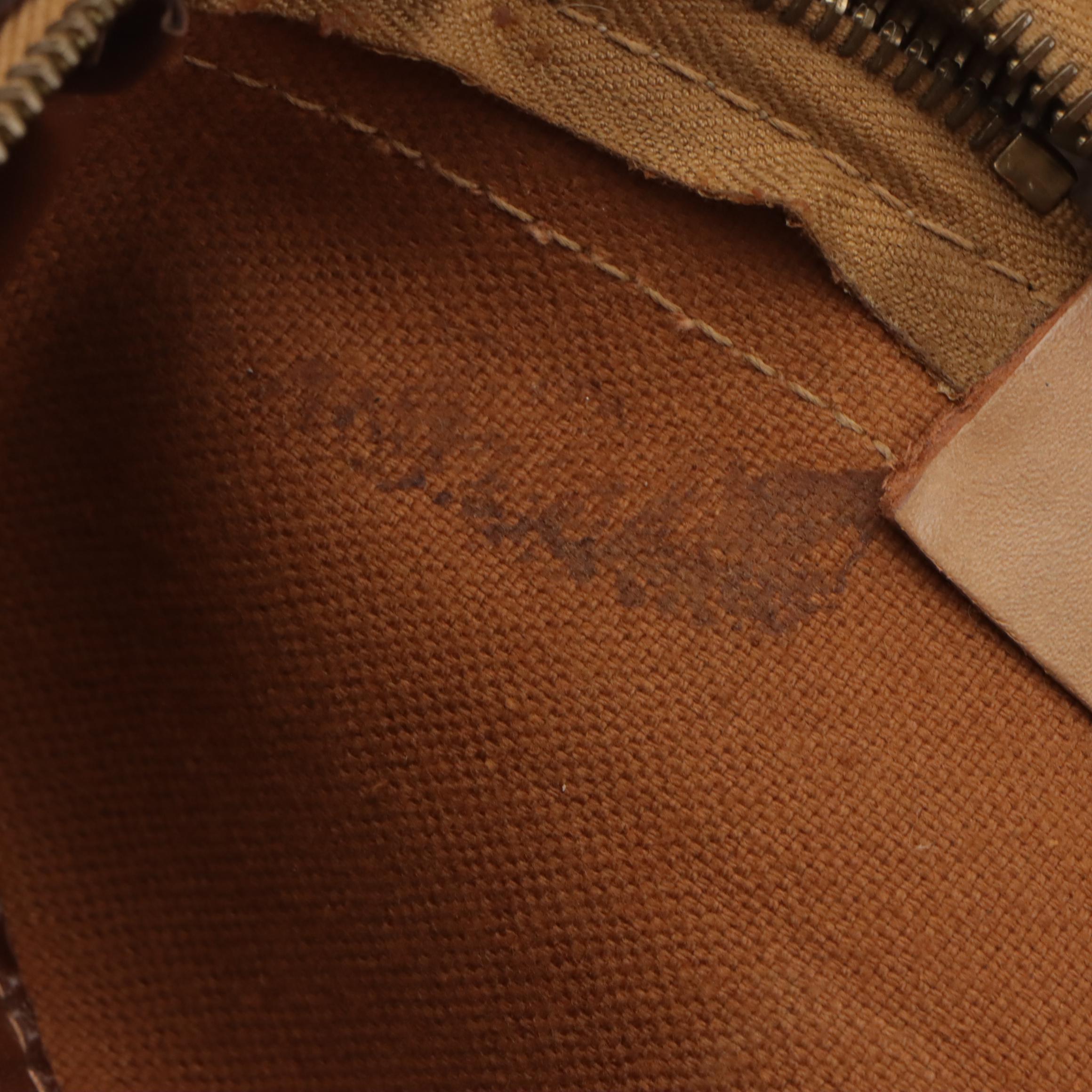 Celine Duffle Bag in Dark Brown Macadam Canvas and Leather Trim