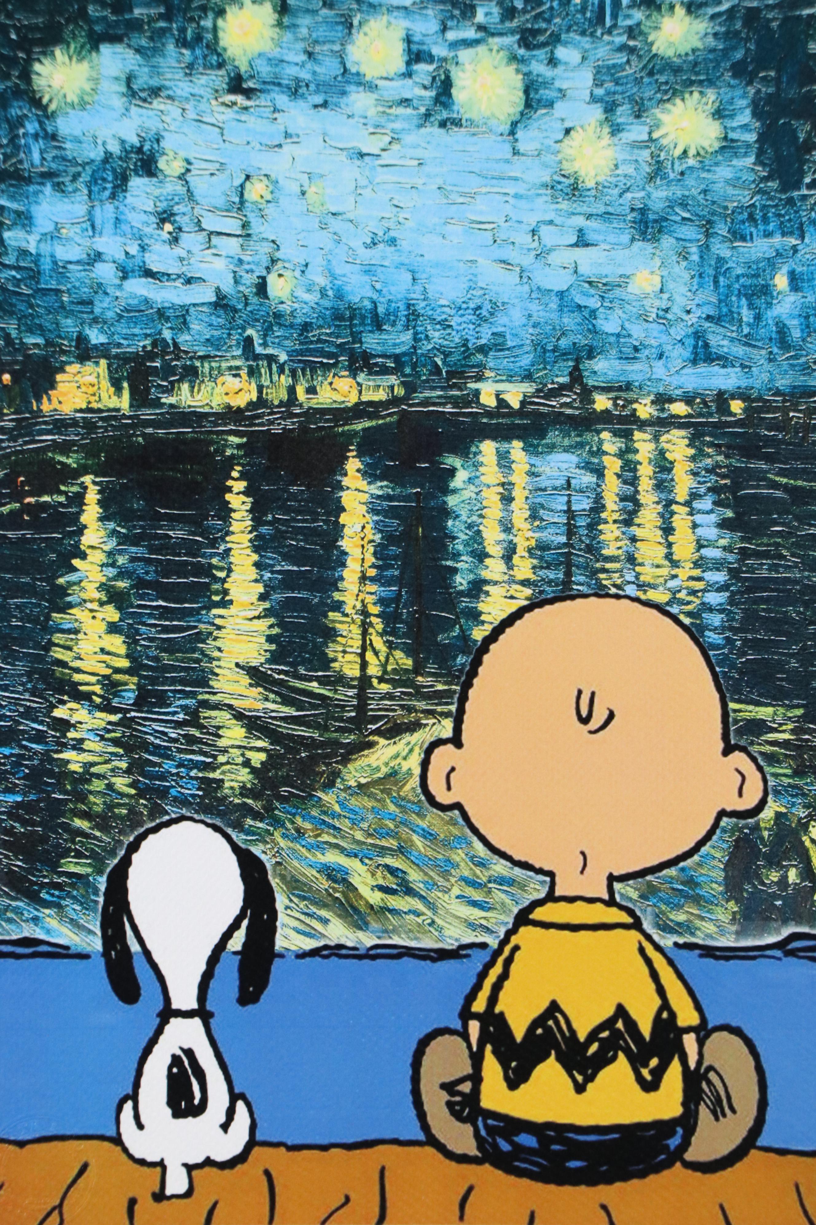 Death NYC Graphic Digital Print Featuring Snoopy and Charlie Brown, 2022