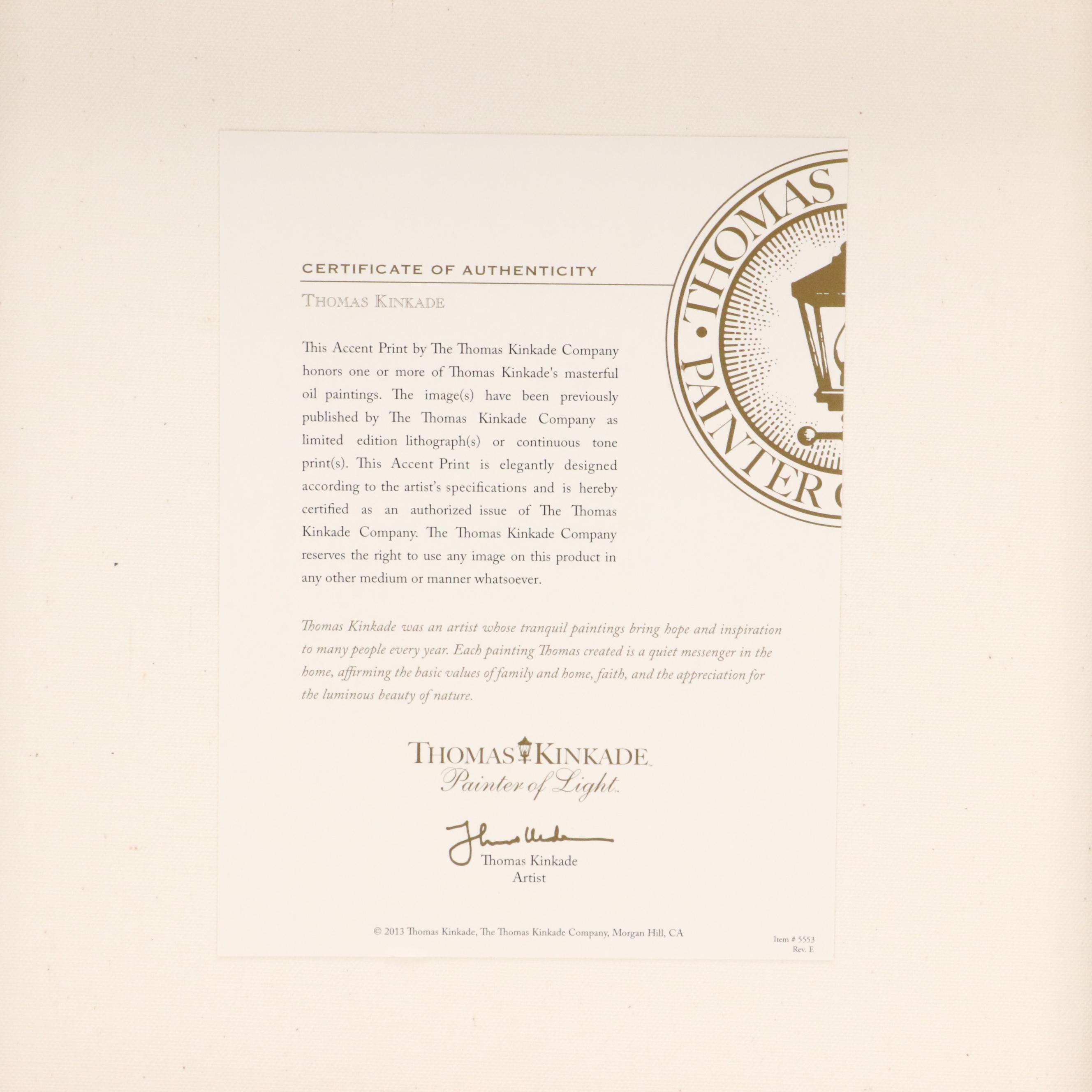 Thomas Kinkade Co. and Disney Giclées of Disneyland and "Princess and the Frog"