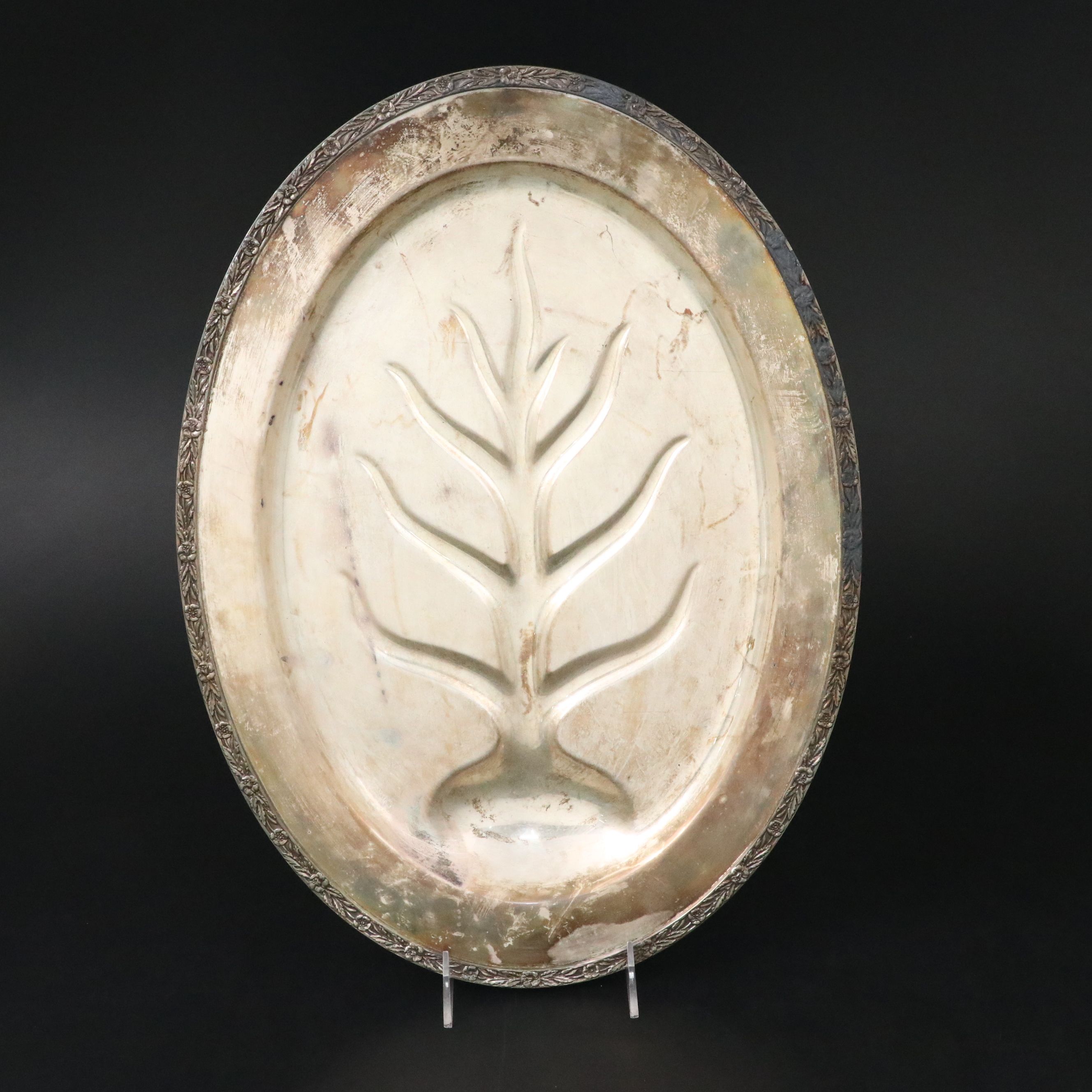 International Silver Co. Silver Plate Footed Tray and More Silver Plate Trays