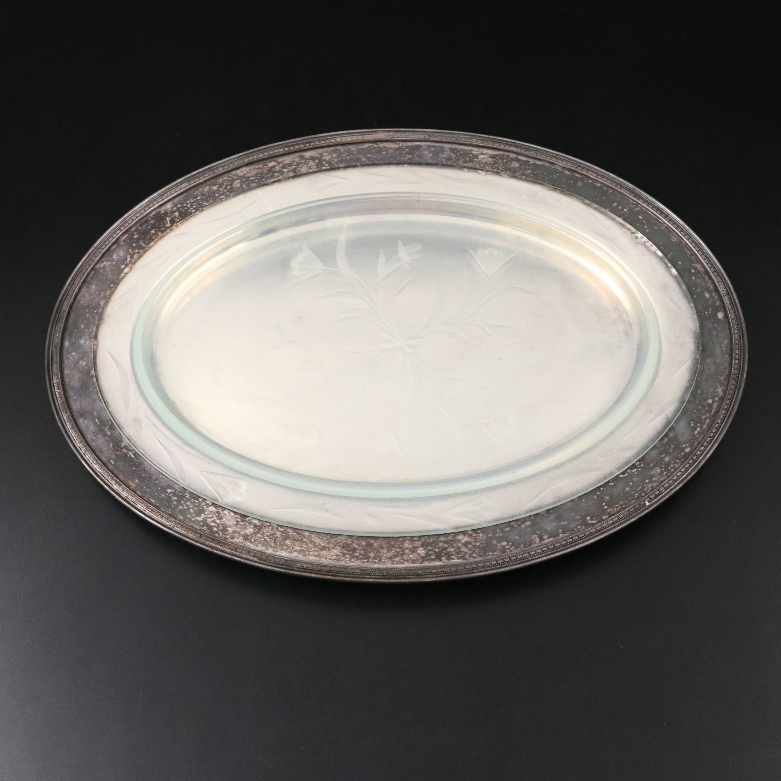 International Silver Co. Silver Plate Footed Tray and More Silver Plate Trays