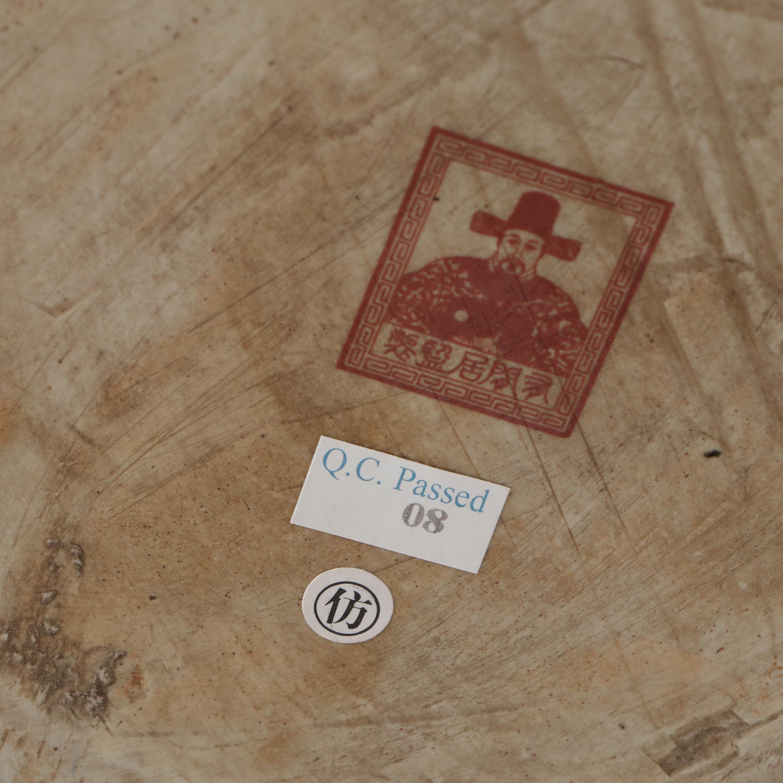 Chinese Hand-Painted Ceramic Hanging Lantern with Bird Accents, 2008