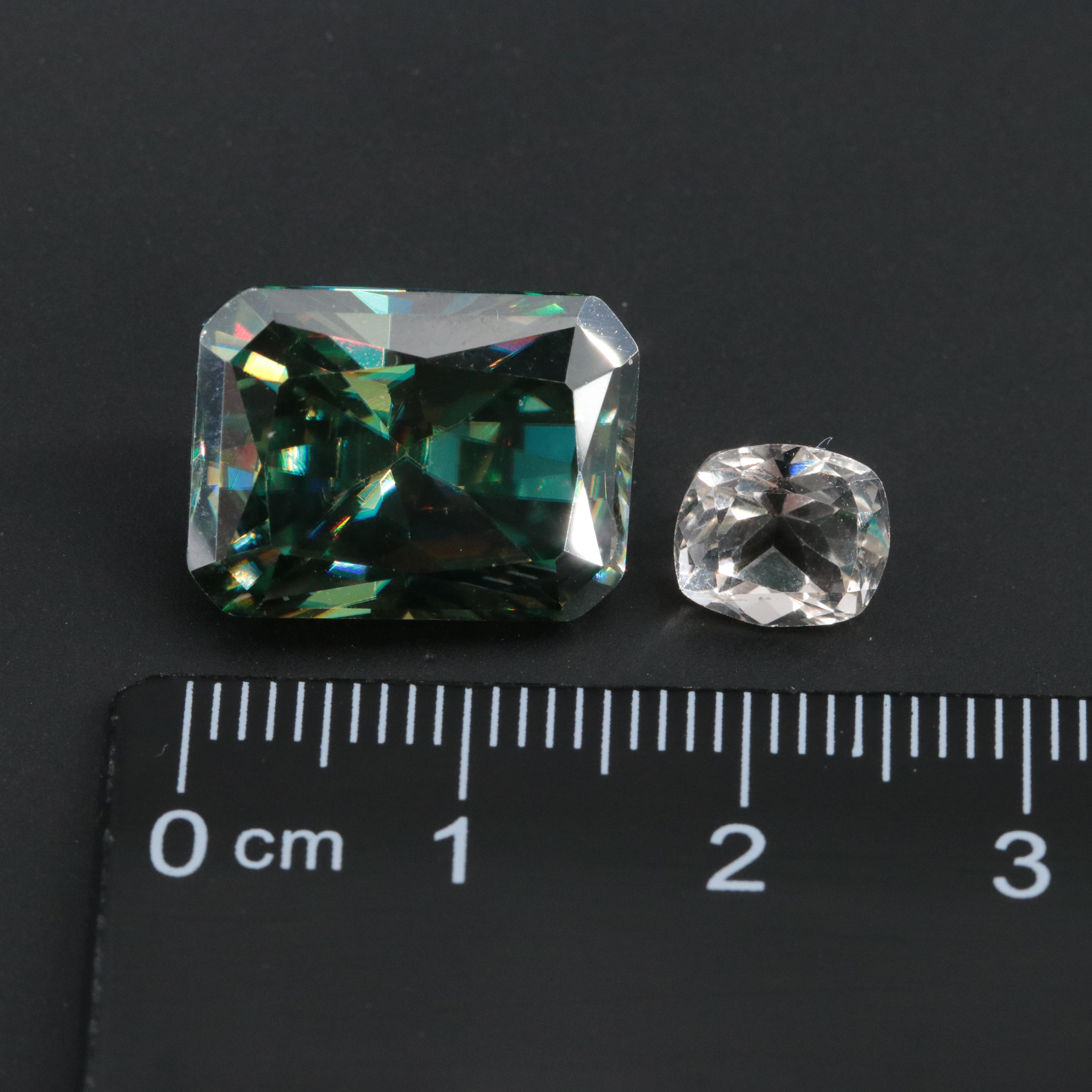 Loose 35.32 CTW Moissanite and White Sapphire Gemstone Lot