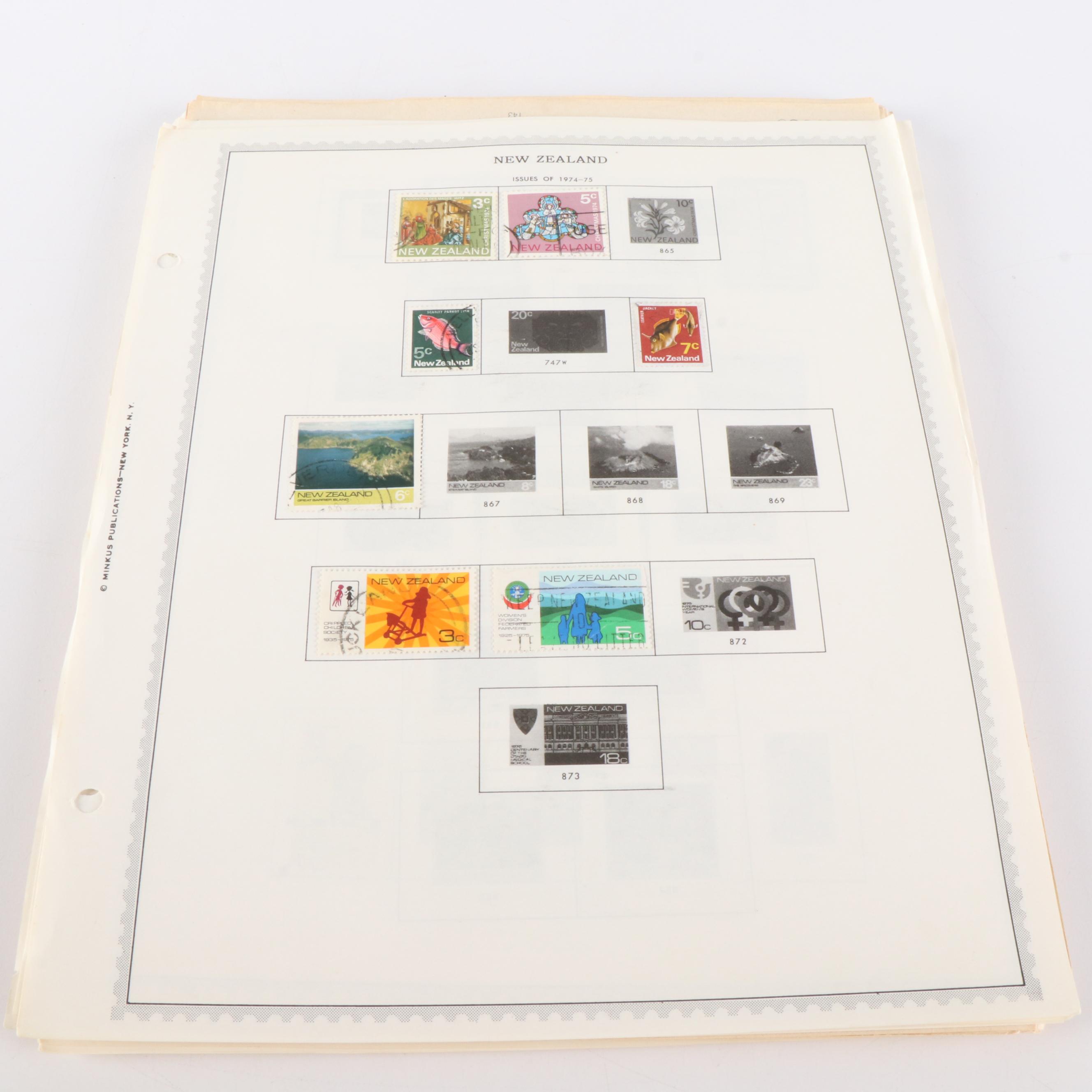 Four Albums of World Postage Stamps and Special Sets, Including Early Issues