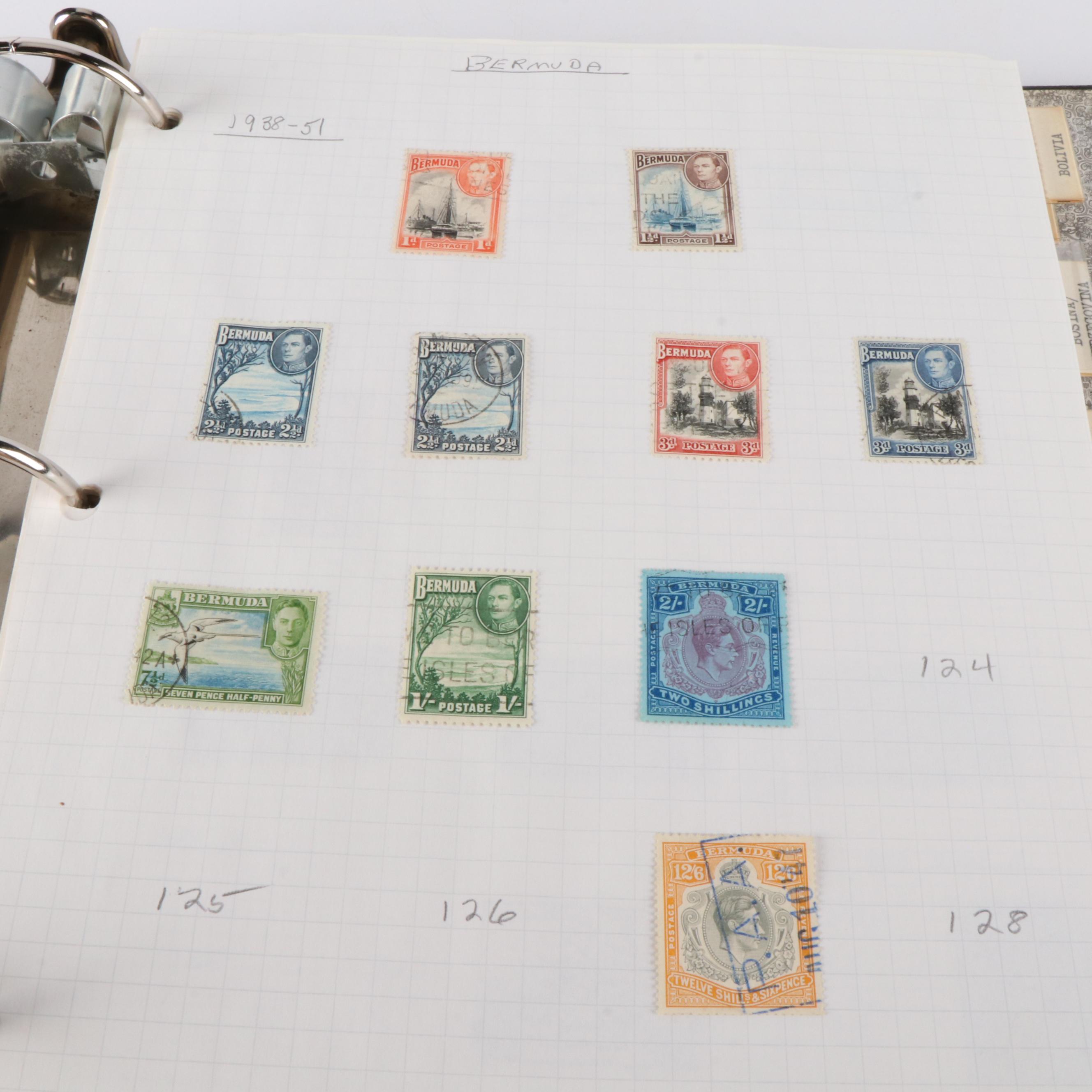 Four Albums of World Postage Stamps and Special Sets, Including Early Issues
