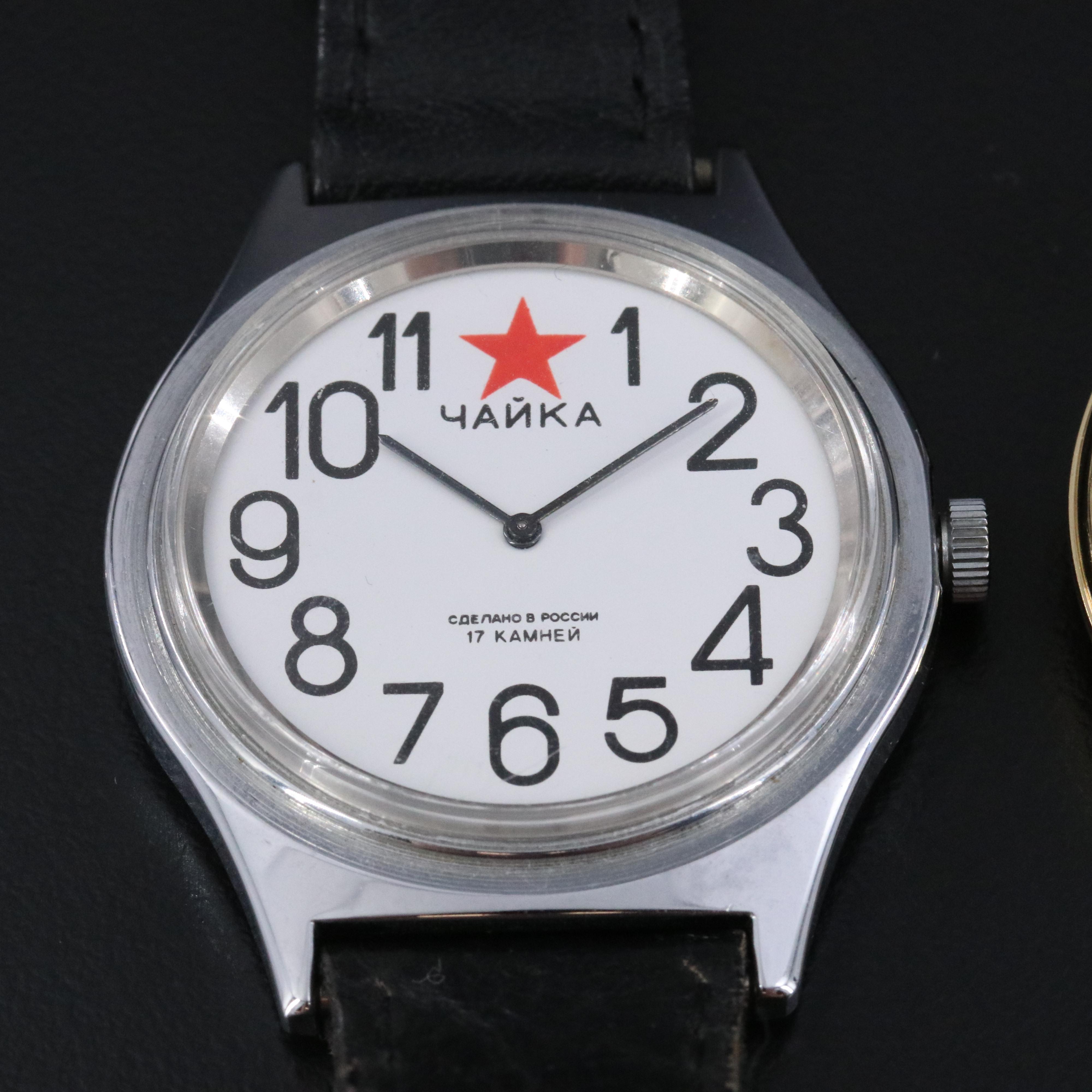 Chaika Red Star USSR 4 Anka Stem Wind and Quartz Watch Collection