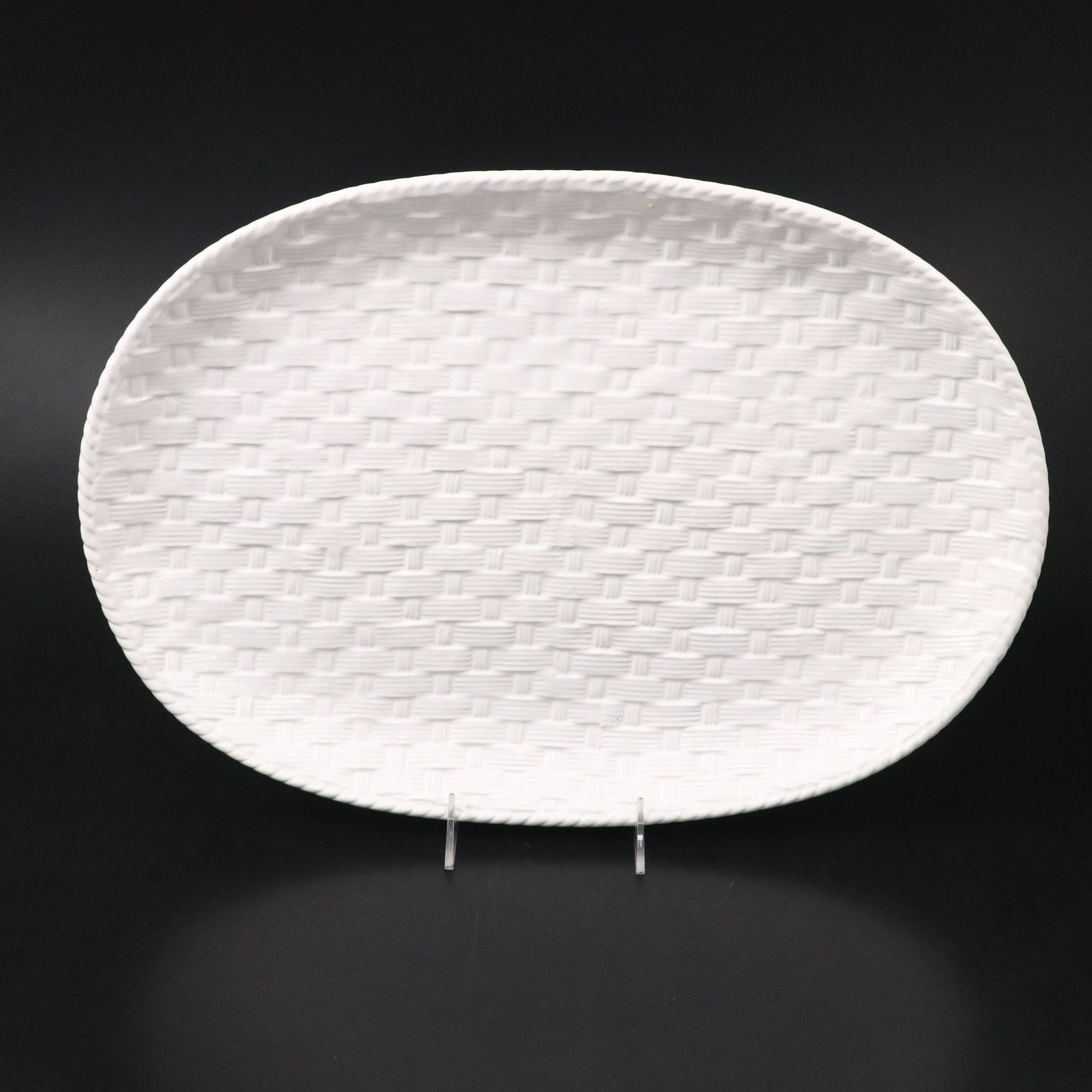 All-Clad Roaster and Turkey Forks with White Ceramic Trays