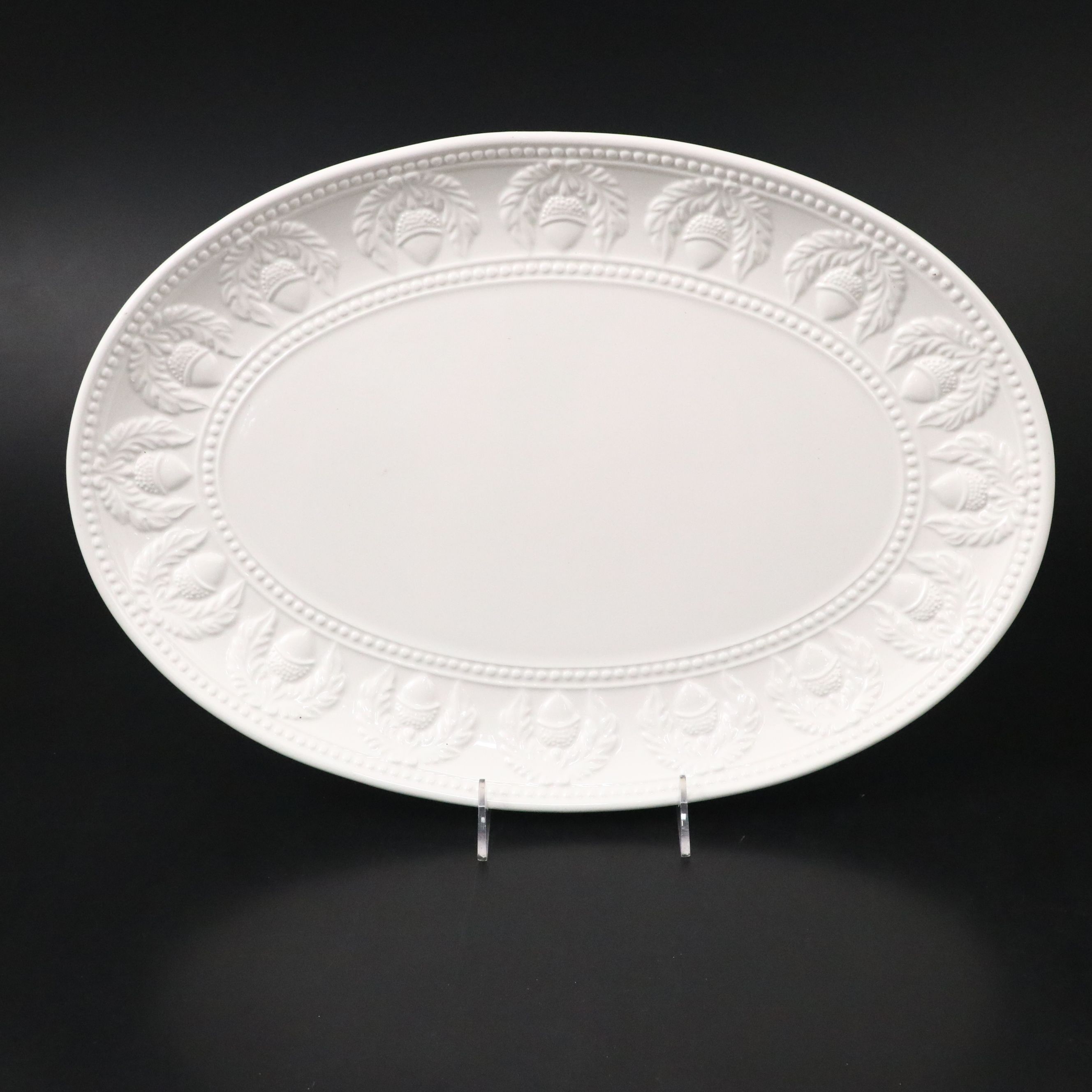 All-Clad Roaster and Turkey Forks with White Ceramic Trays