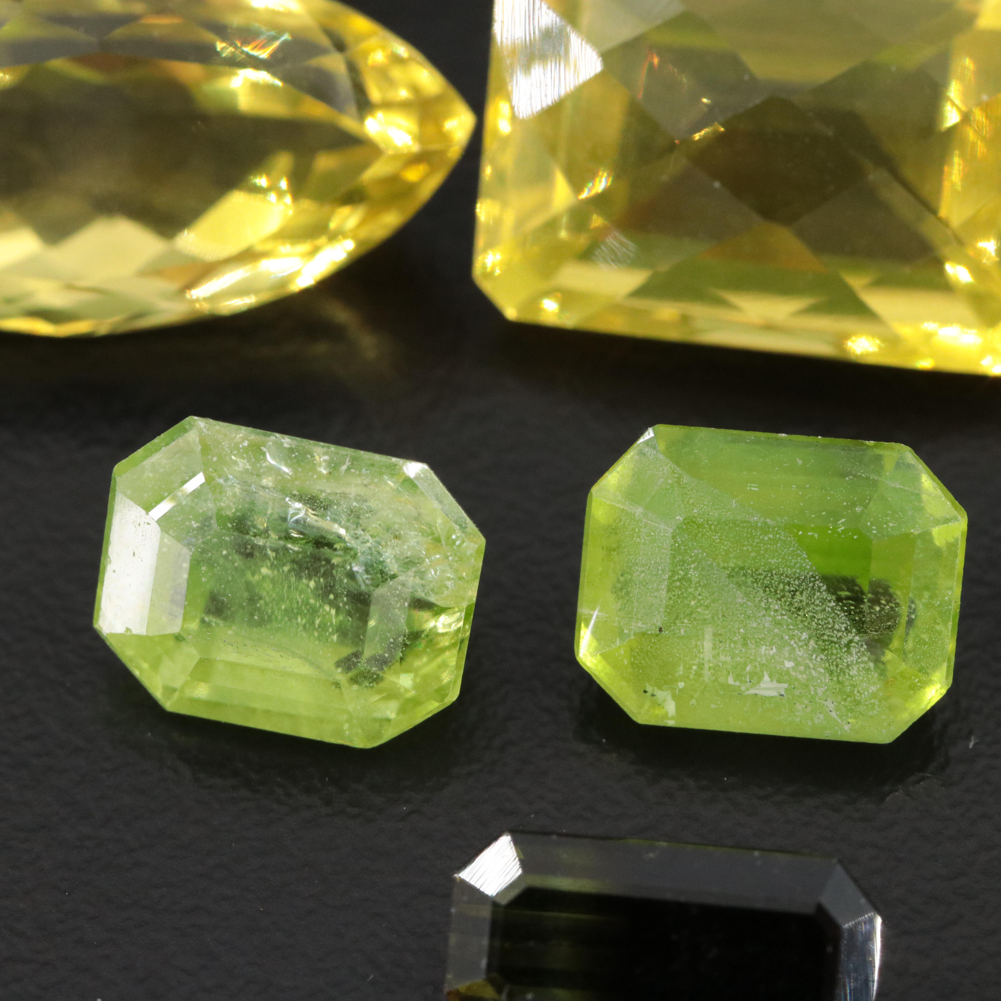 Loose 136.31 CTW Citrine, Peridot, Tourmaline and Additional Gemstones