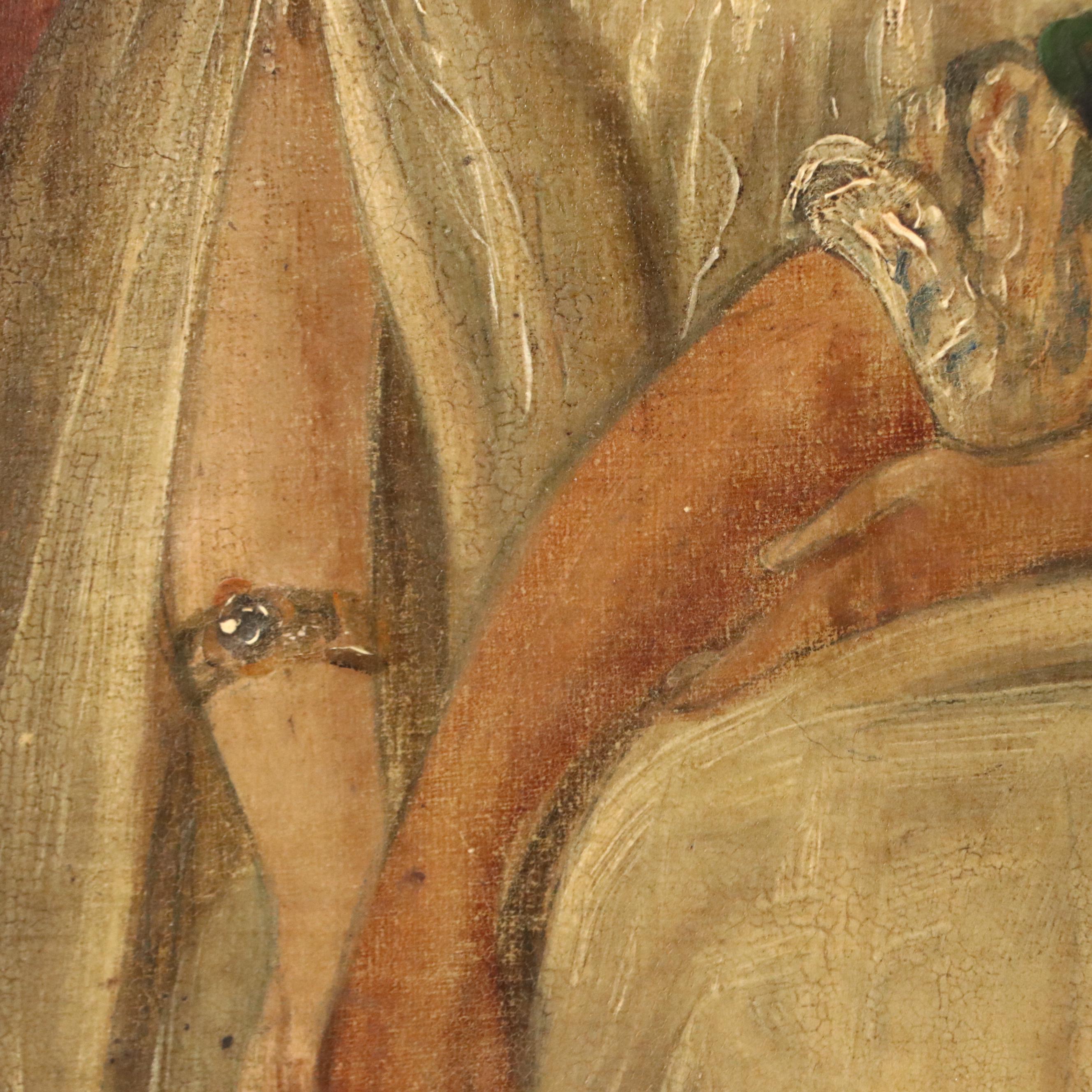 Romantic Movement Genre Oil Painting, 19th Century