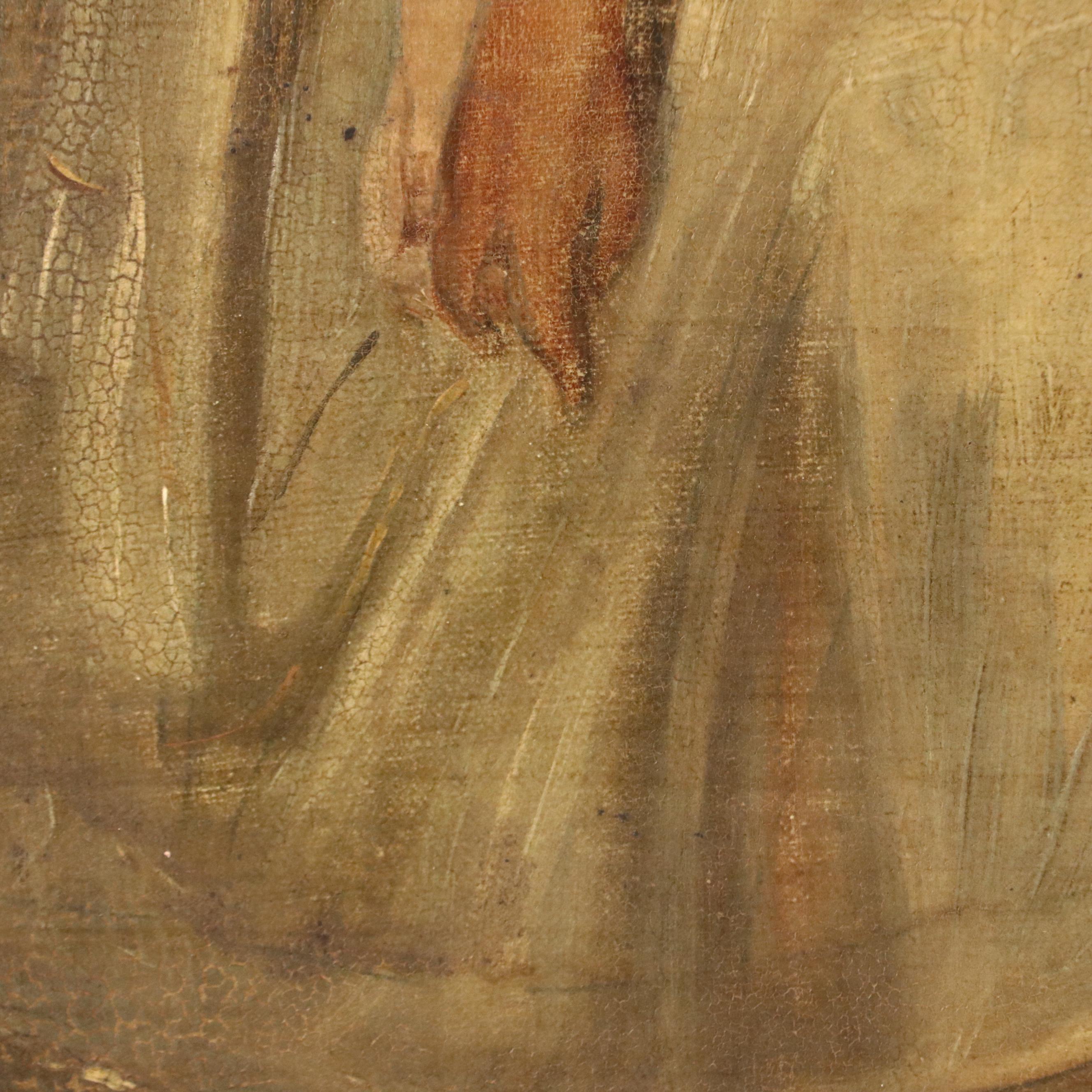 Romantic Movement Genre Oil Painting, 19th Century