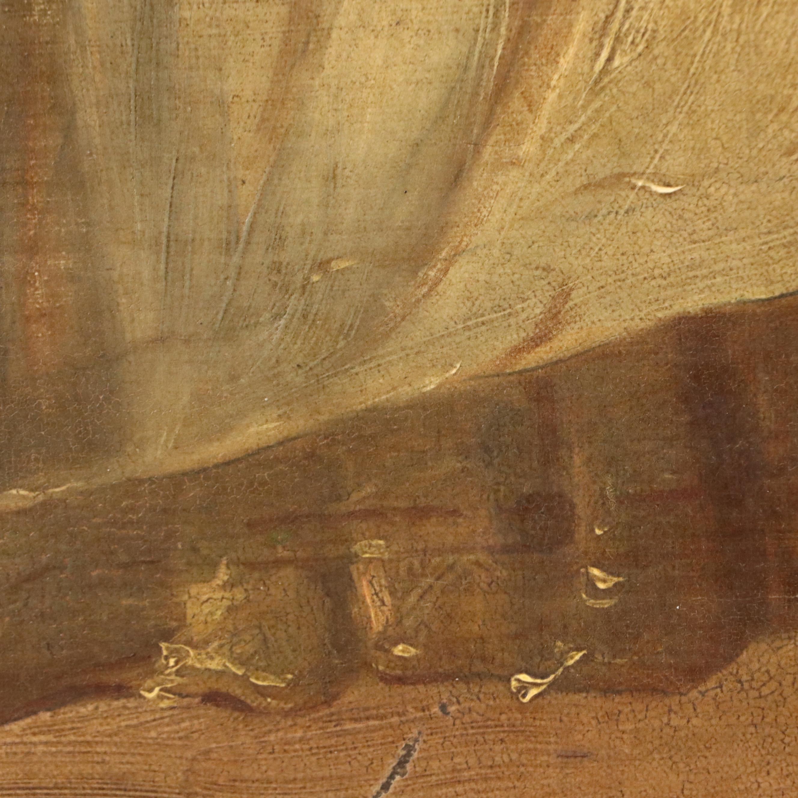 Romantic Movement Genre Oil Painting, 19th Century