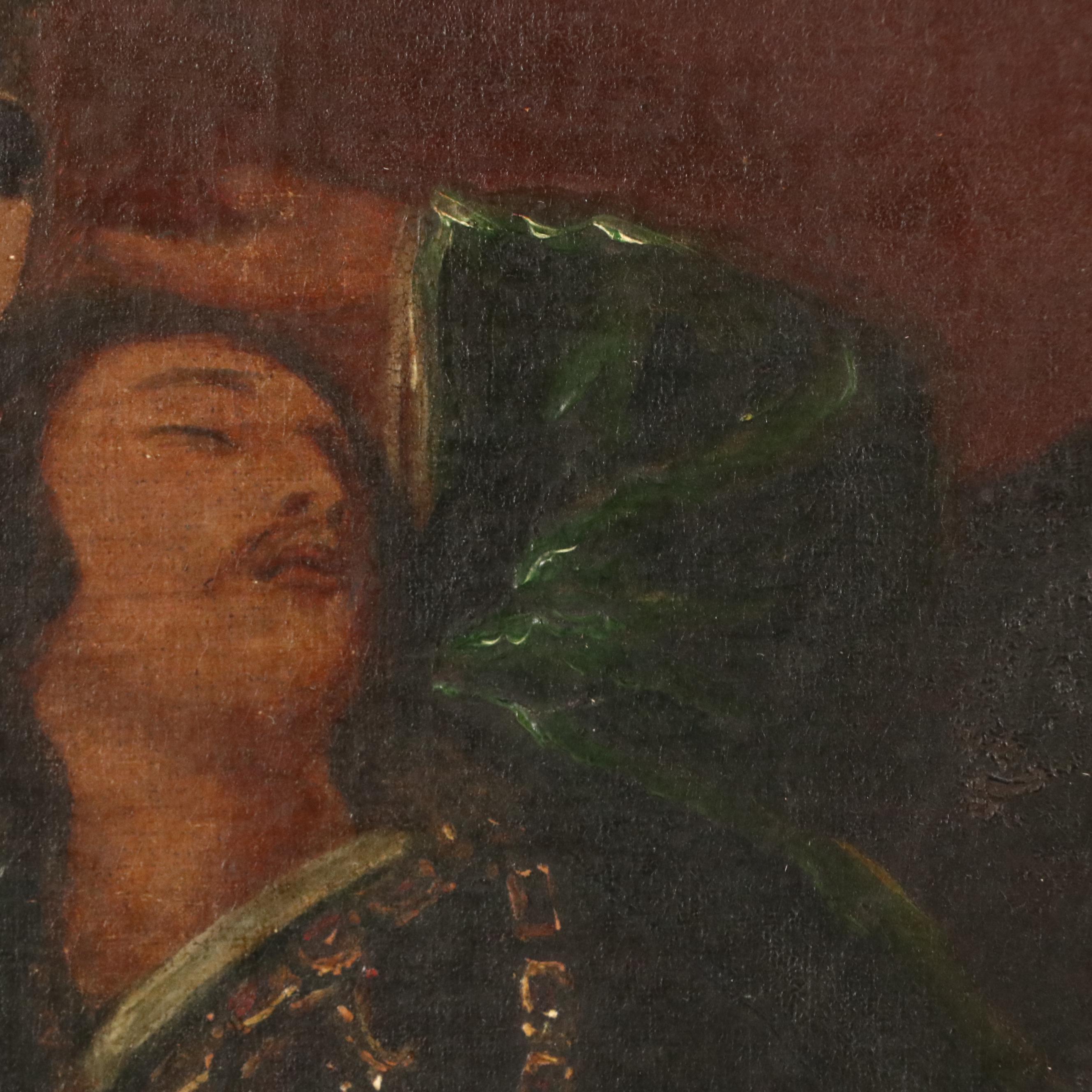 Romantic Movement Genre Oil Painting, 19th Century