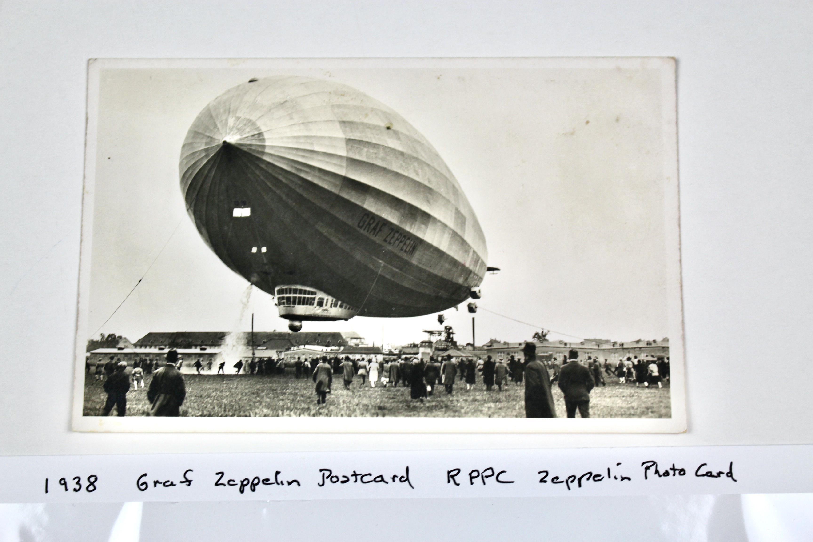 1938 Graf Zeppelin Real Photo Postcard