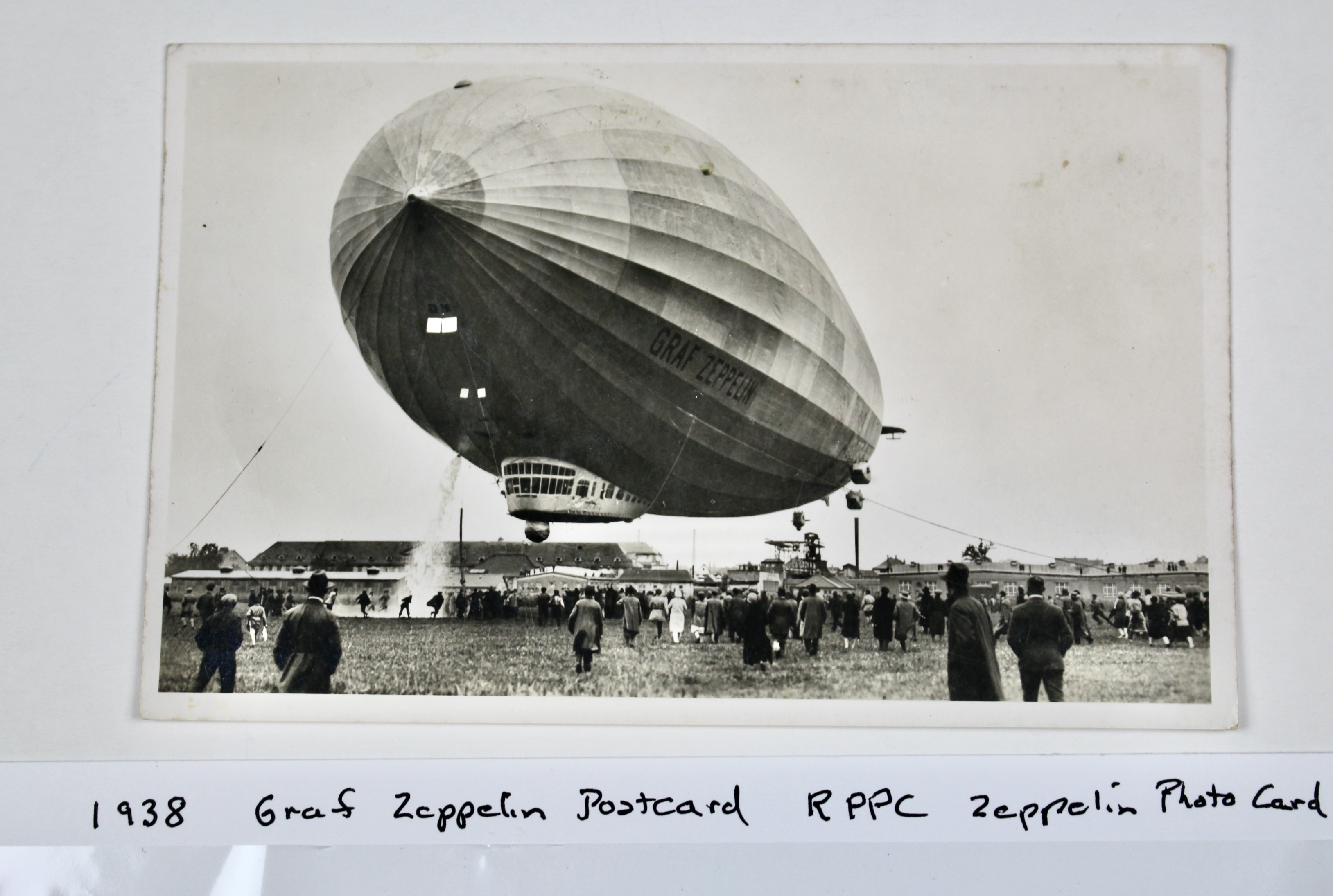 1938 Graf Zeppelin Real Photo Postcard
