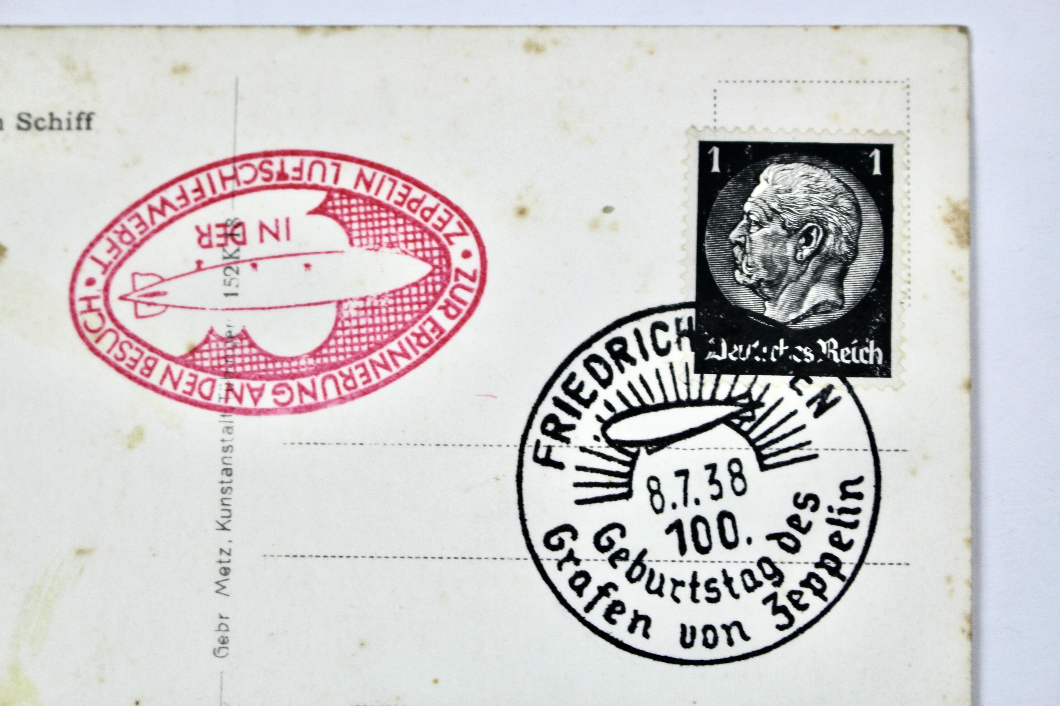 1938 Graf Zeppelin Real Photo Postcard