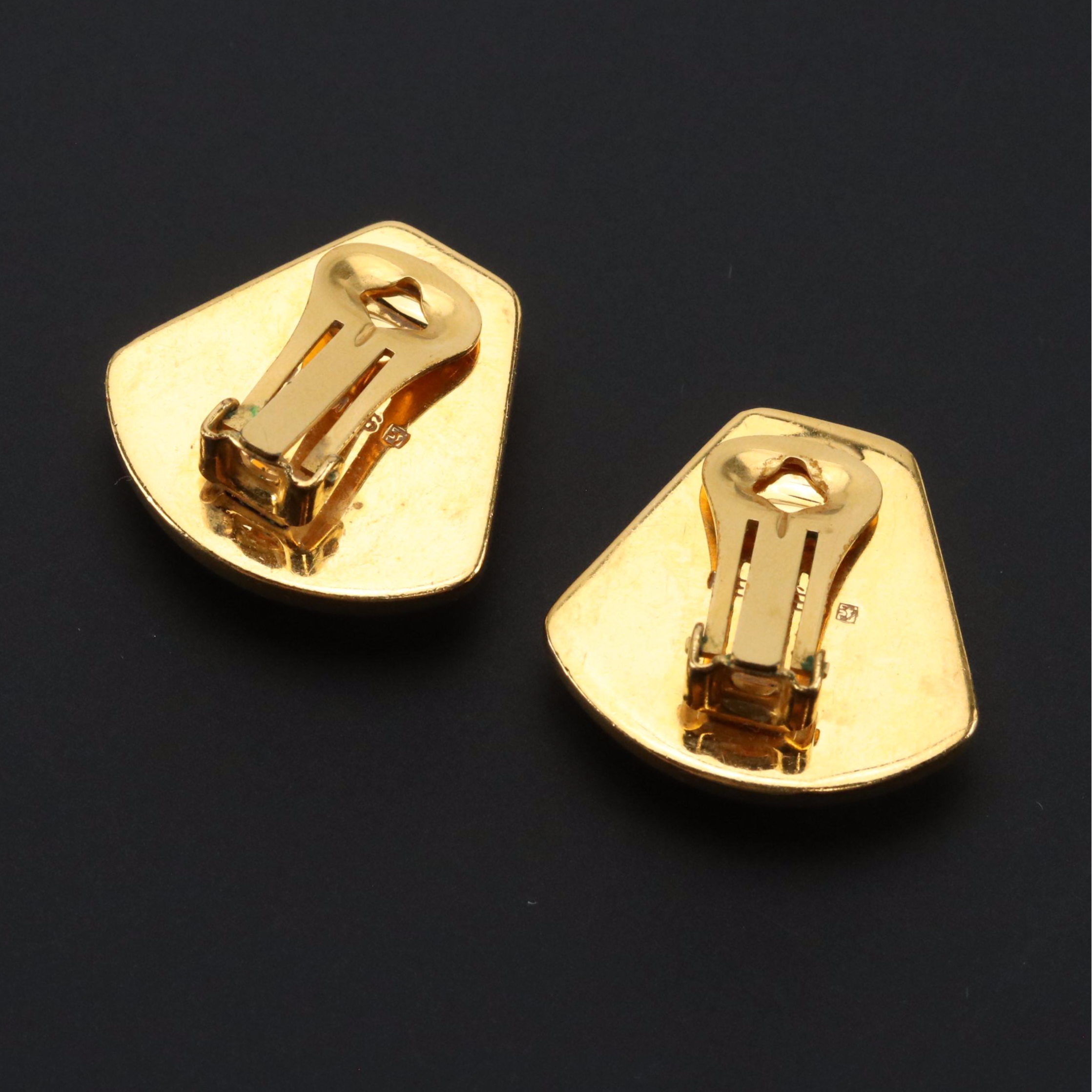 Hermès Enamel Clip Earrings