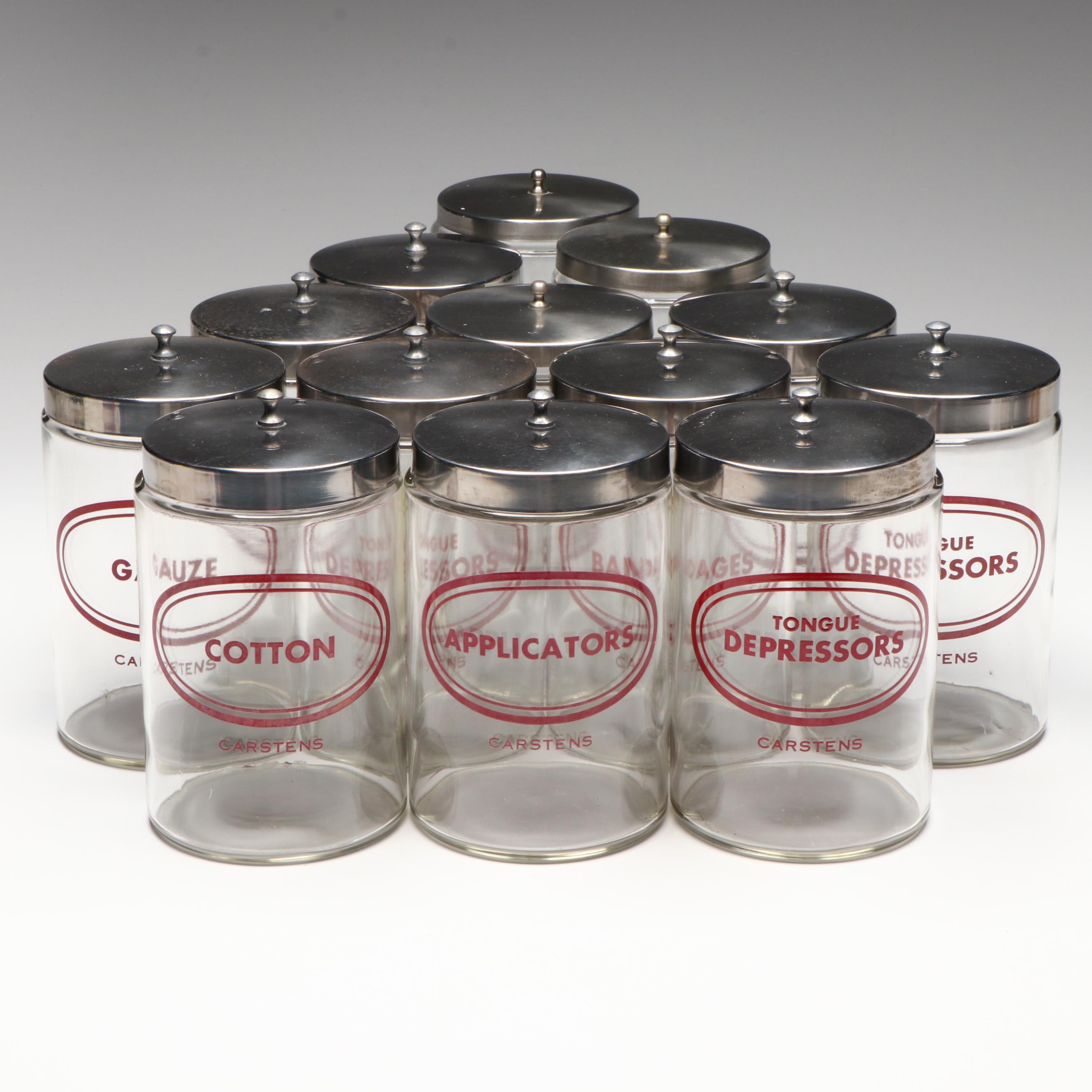 Carstens Glass Medical Equipment Jars