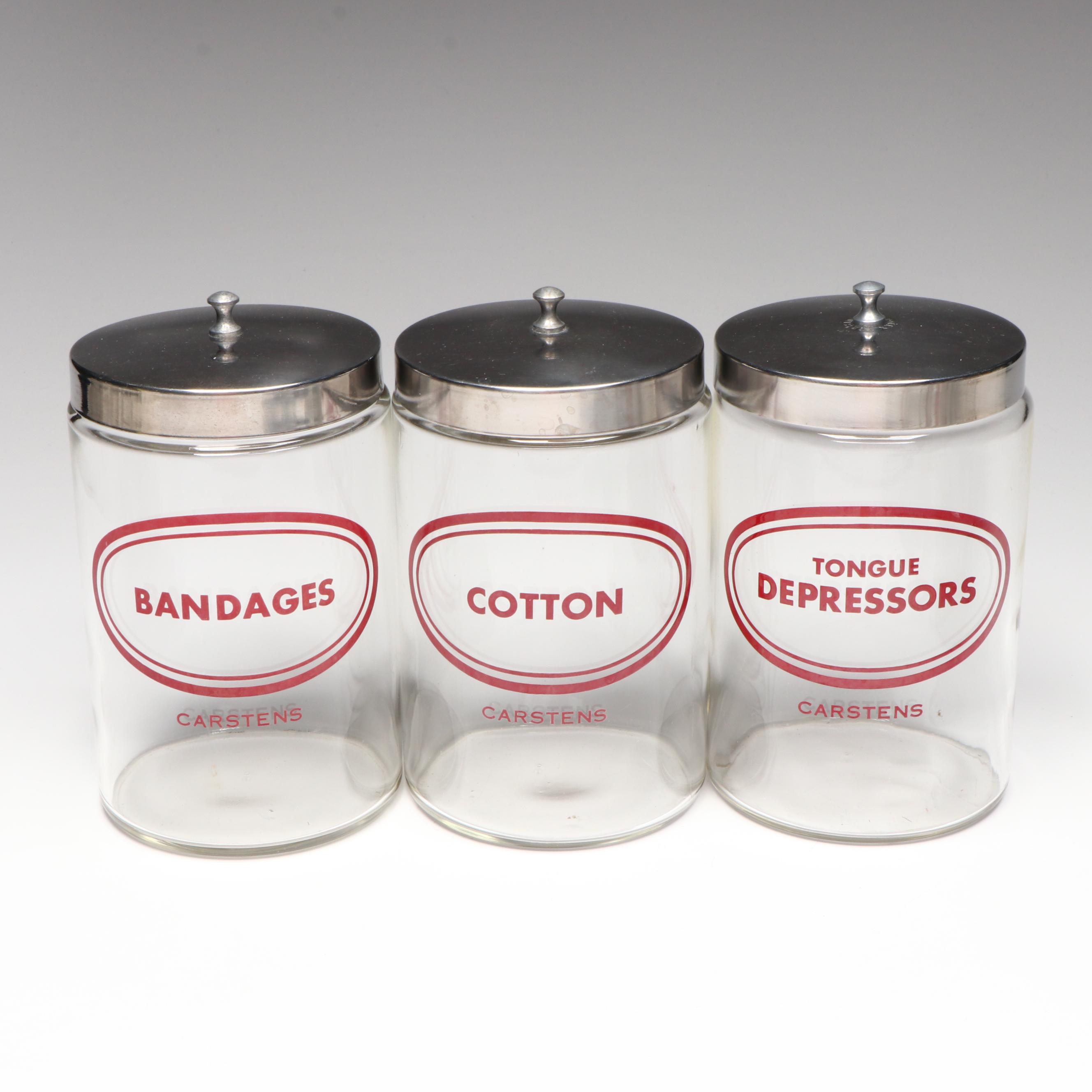 Carstens Glass Medical Equipment Jars