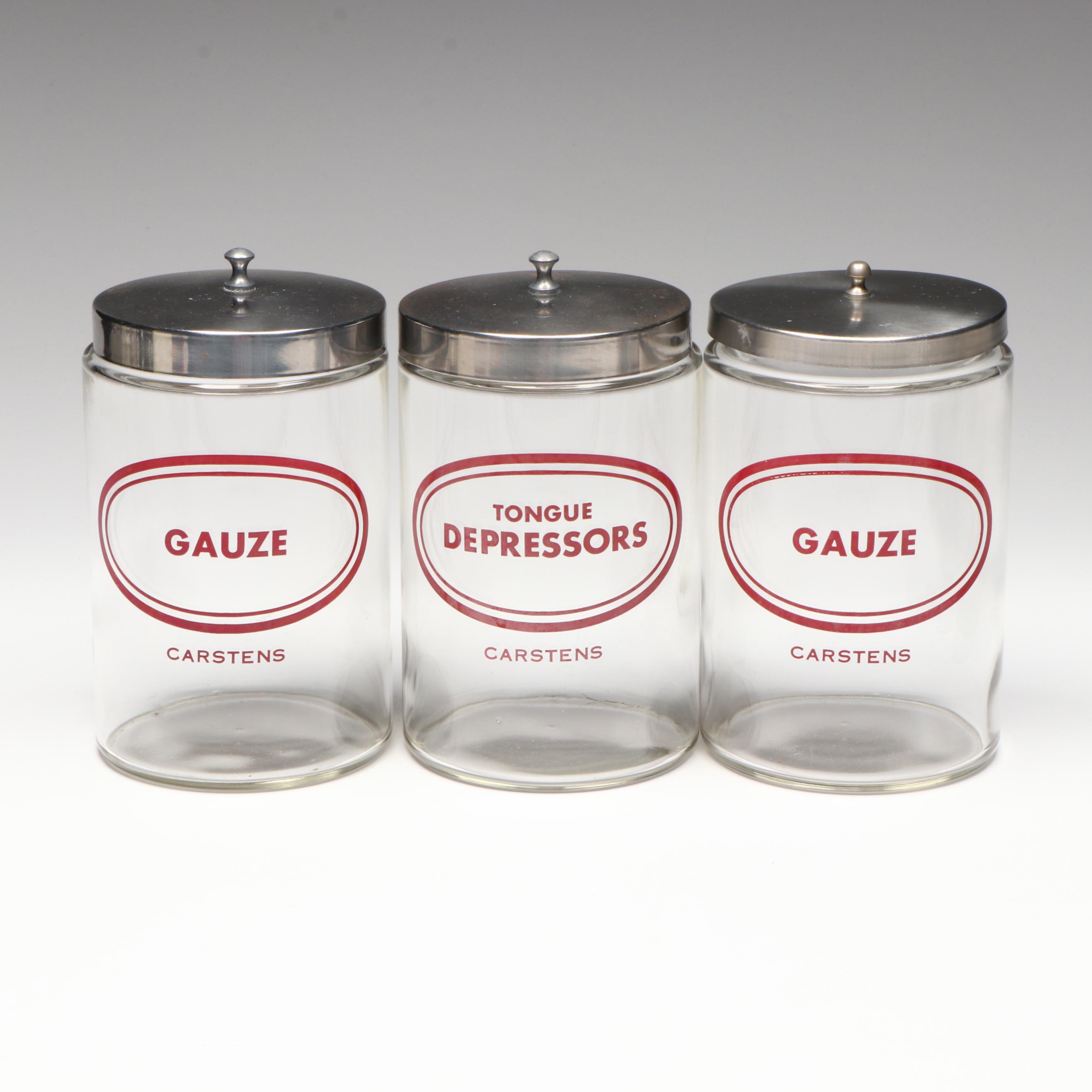 Carstens Glass Medical Equipment Jars