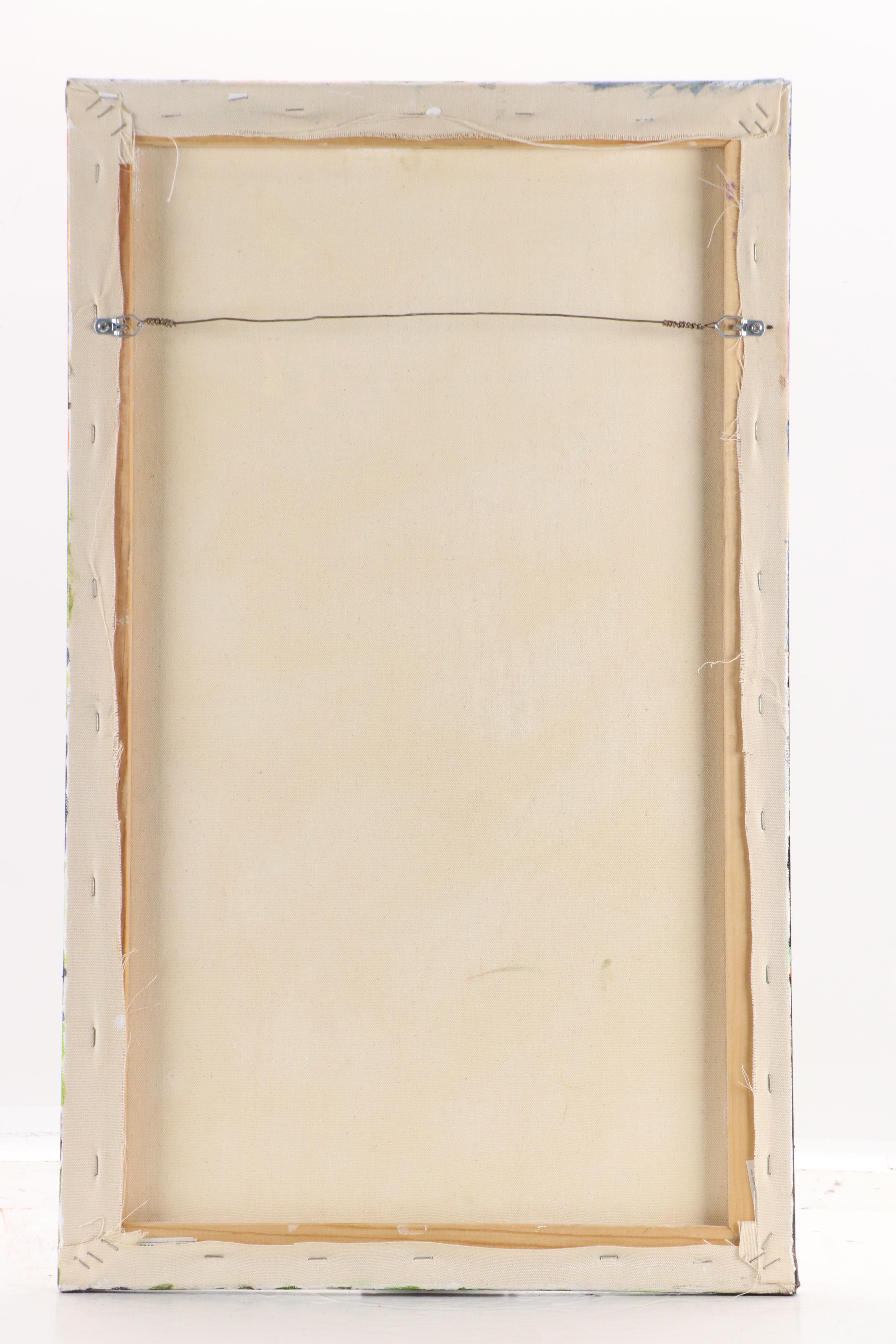 Hilltop Manor Landscape Acrylic Painting