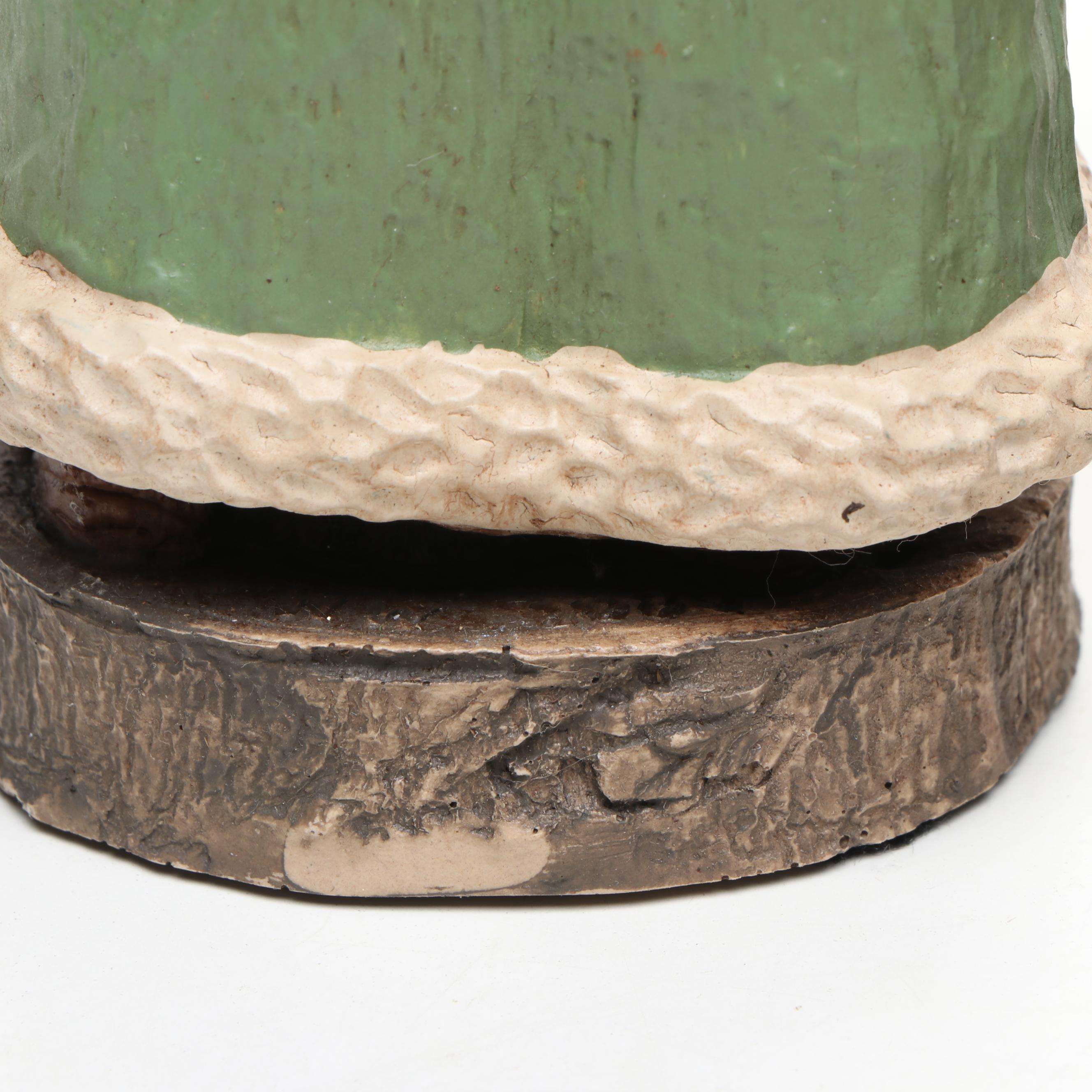 Wooden Santa with Other Figurines, Apron, Tapestry and Music Box