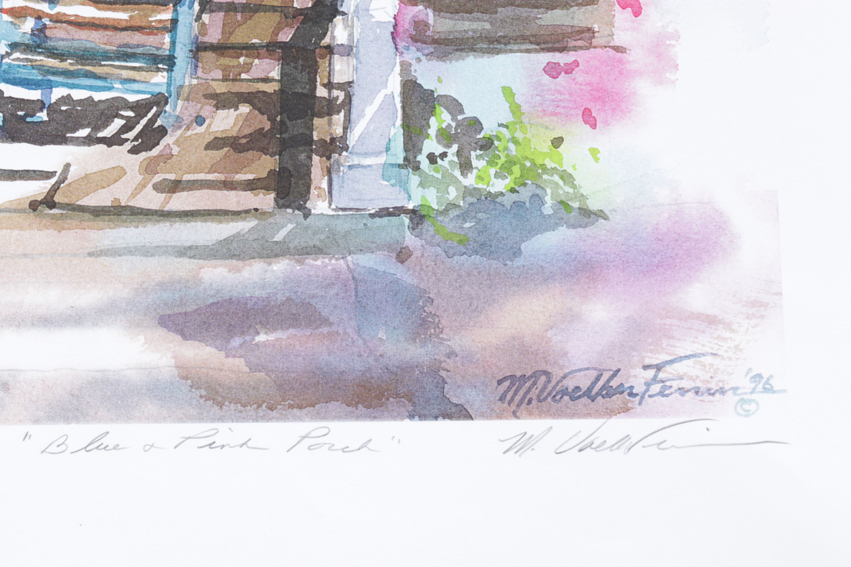 Set of Margaret Voelker-Ferrier Offset Lithographs of Home Facades & Gardens