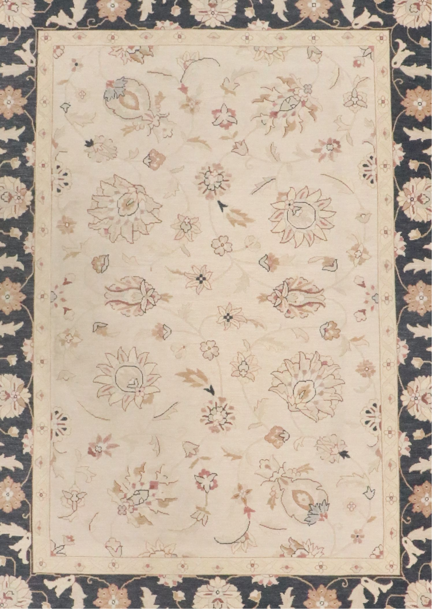 8'10 x 12' Handwoven Indian Soumak Room-Sized Rug