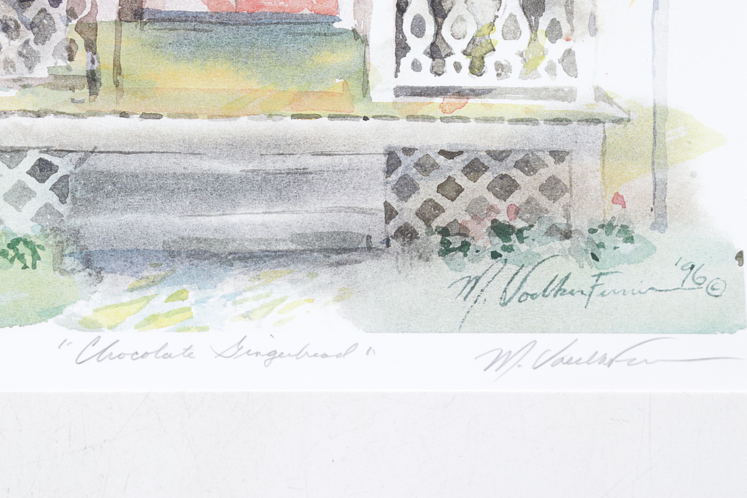 Set of Margaret Voelker-Ferrier Offset Lithographs of Home Facades & Gardens