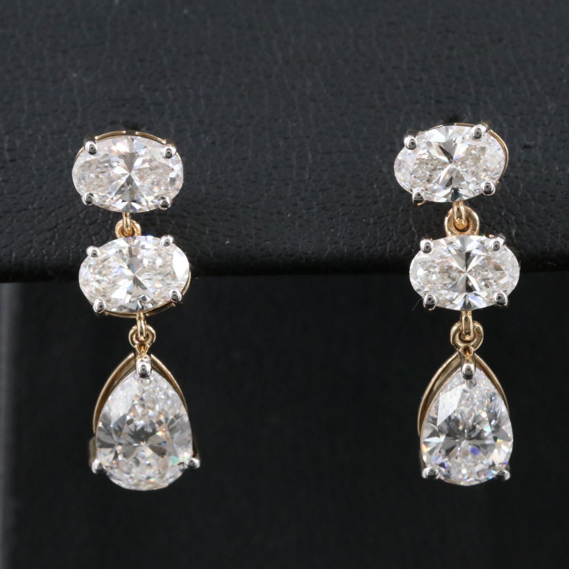 14K 4.57 CTW Lab Grown Diamond Earrings