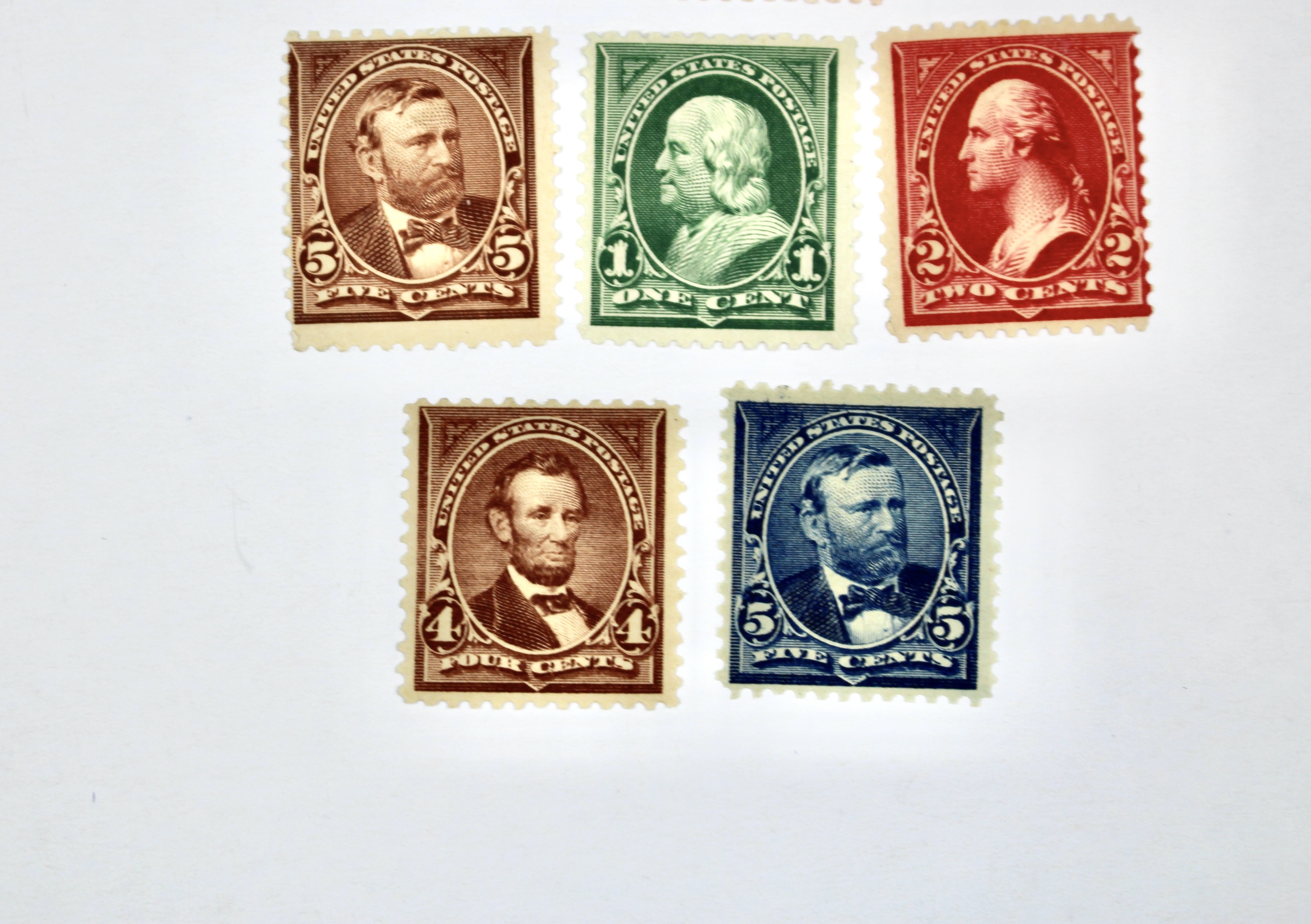 Eighteen Different Mint Condition U.S. Postage Stamps, Scott 264 to 339