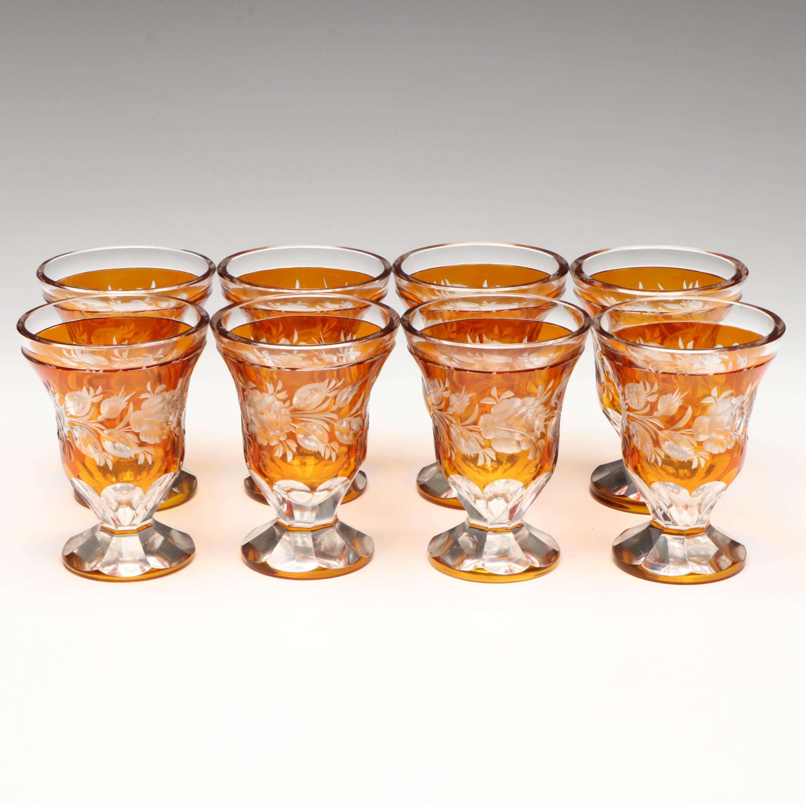 Bohemian Style Topaz Cut to Clear Glasses