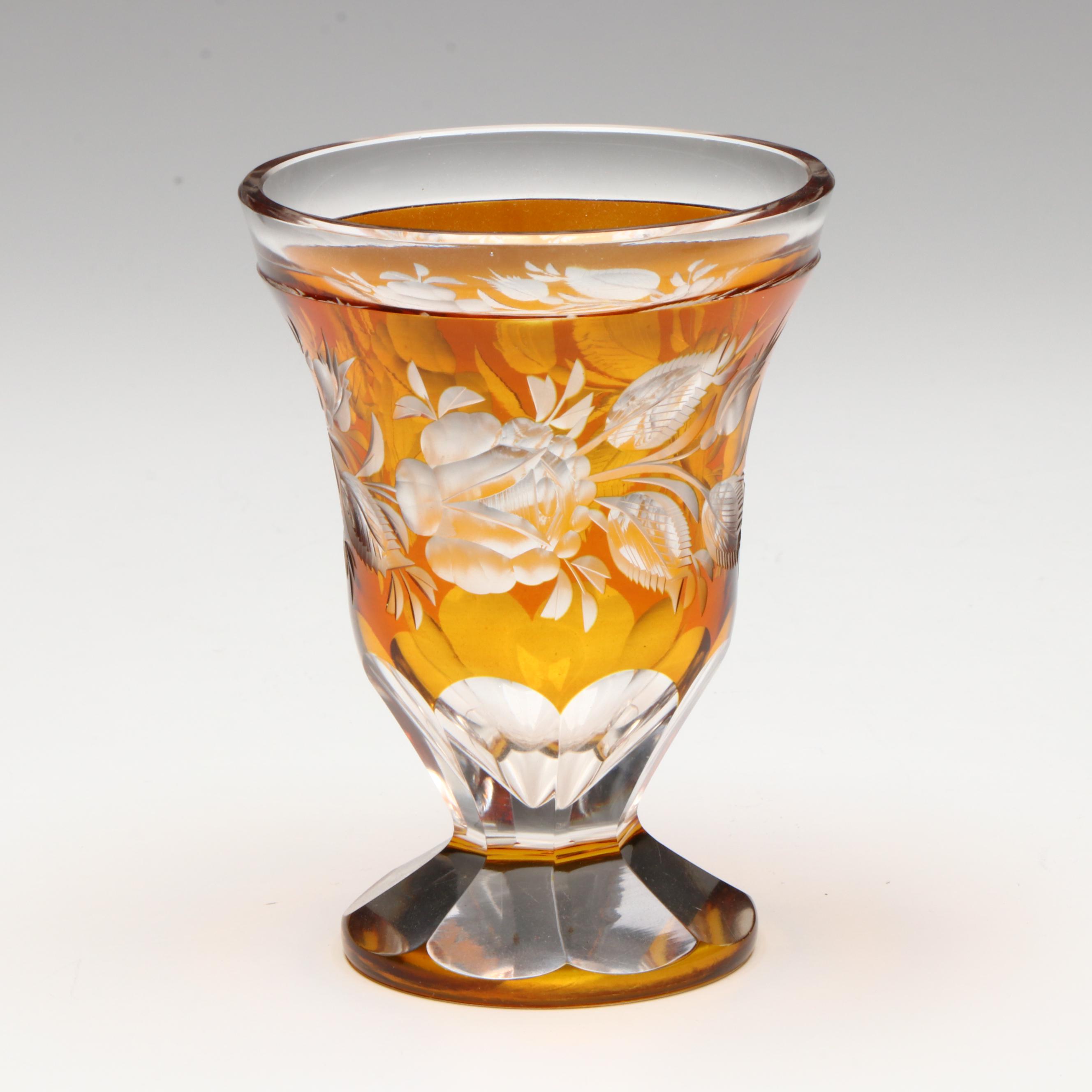 Bohemian Style Topaz Cut to Clear Glasses